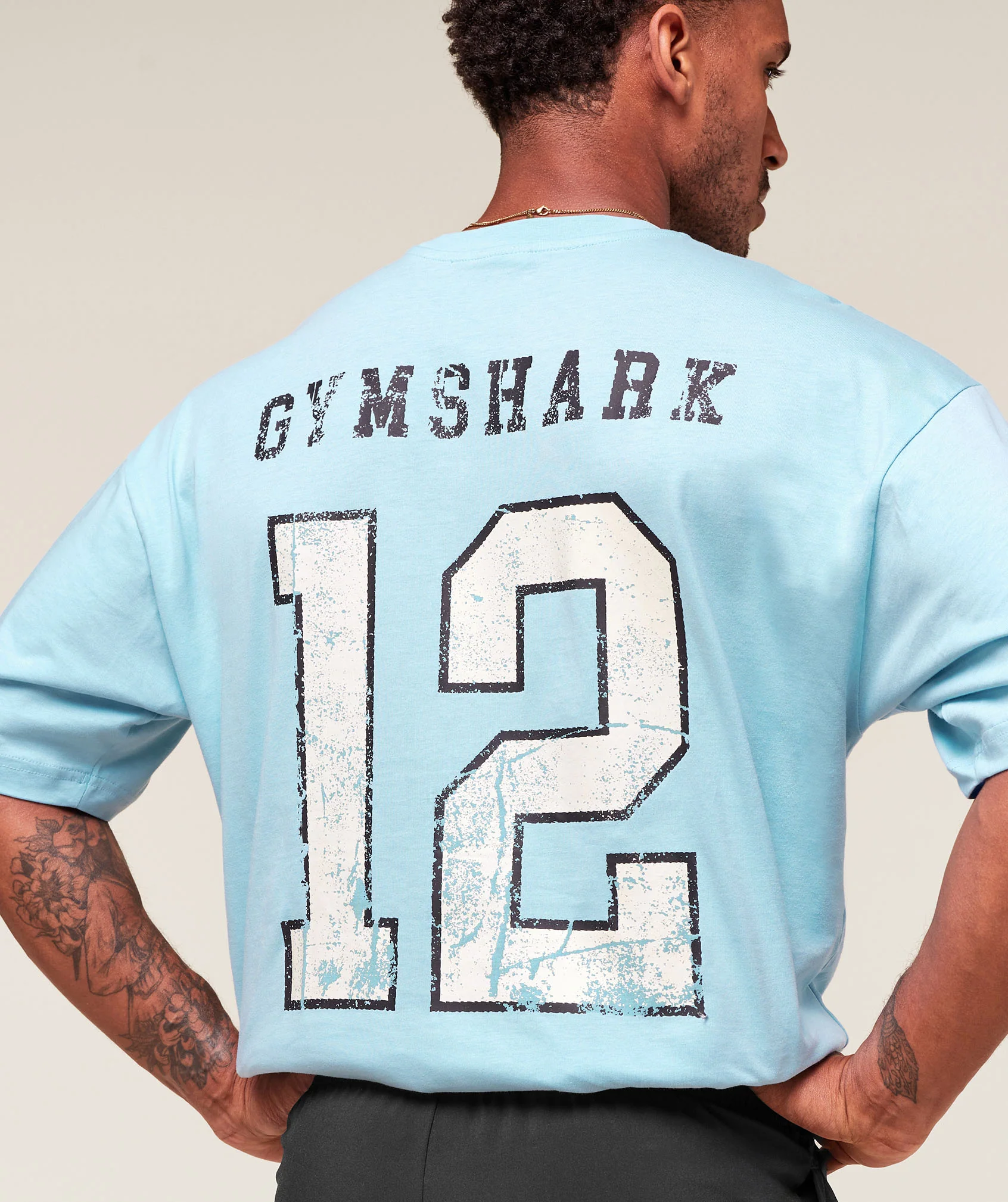 Gymshark Campus T-Shirt - Athletic Light Blue - Image 4