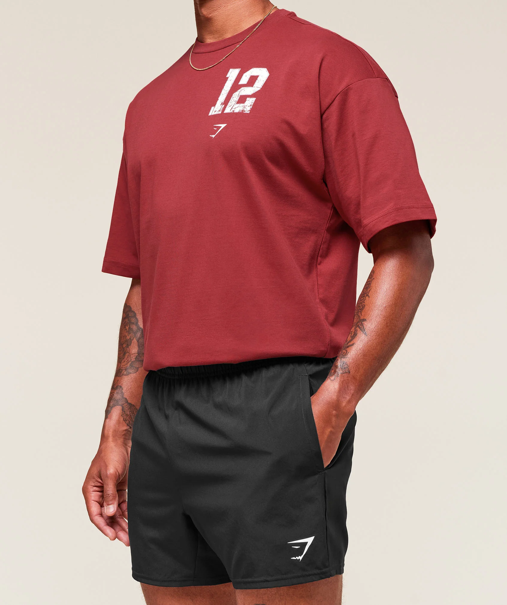Gymshark Campus T-Shirt - Athletic Burgundy - Image 3