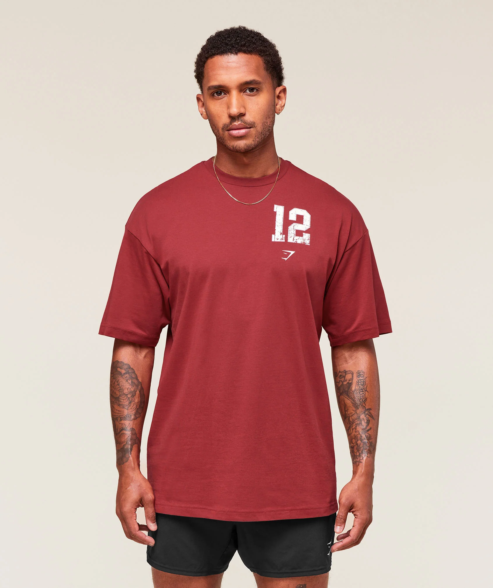 Gymshark Campus T-Shirt - Athletic Burgundy - Image 4