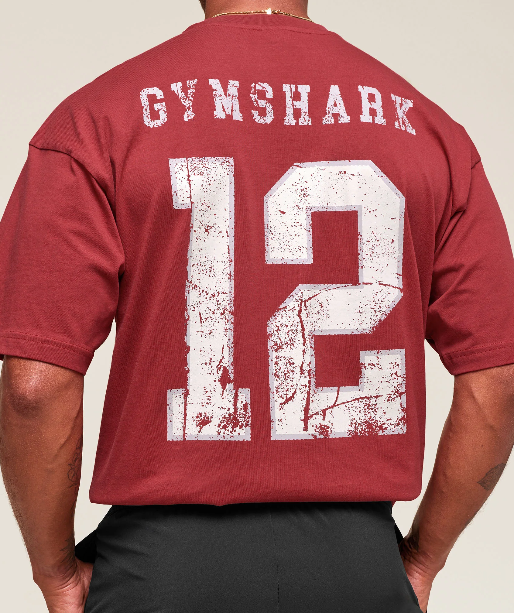 Gymshark Campus T-Shirt - Athletic Burgundy - Image 5