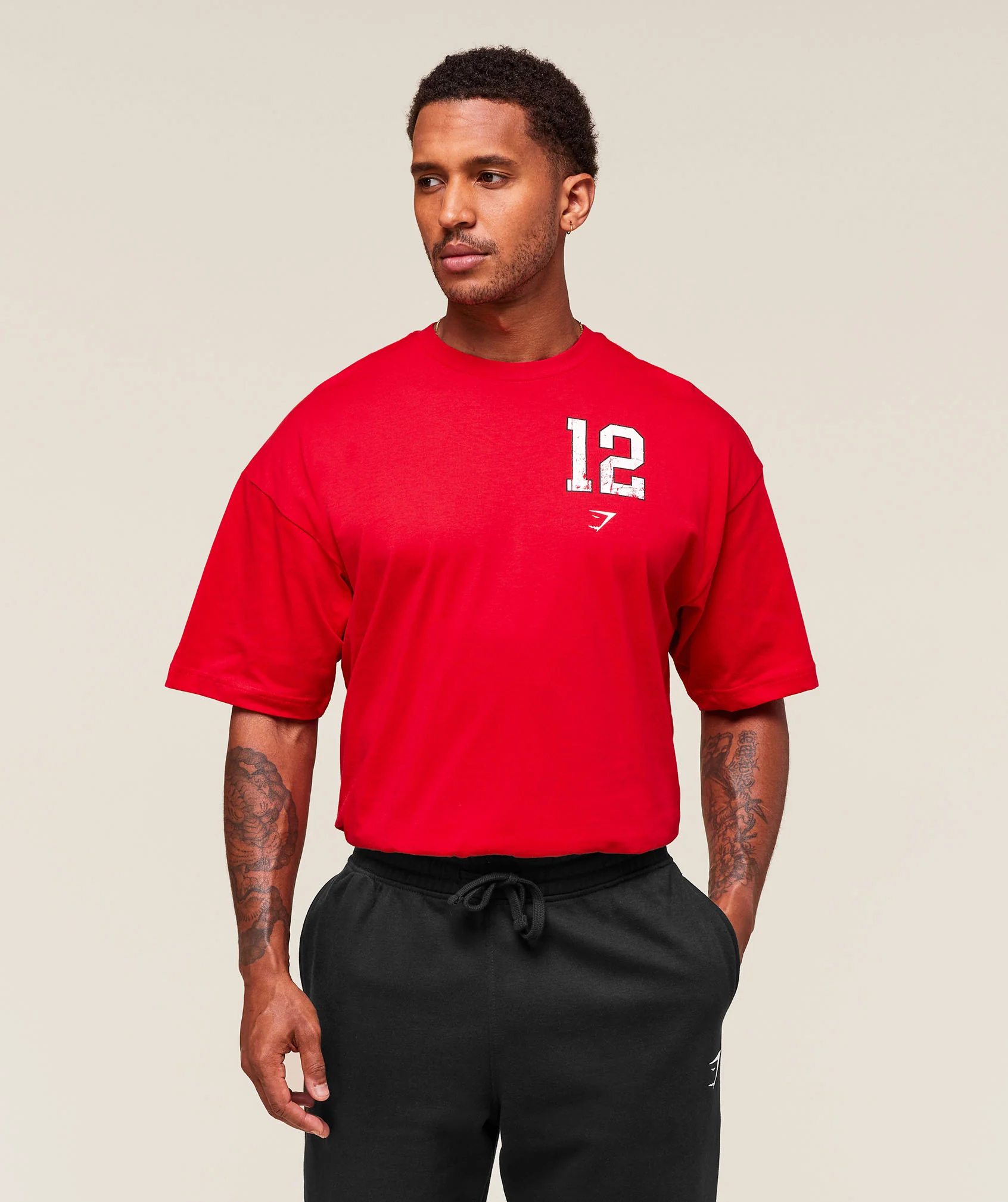 Gymshark Campus T-Shirt - Athletic Red - Image 2