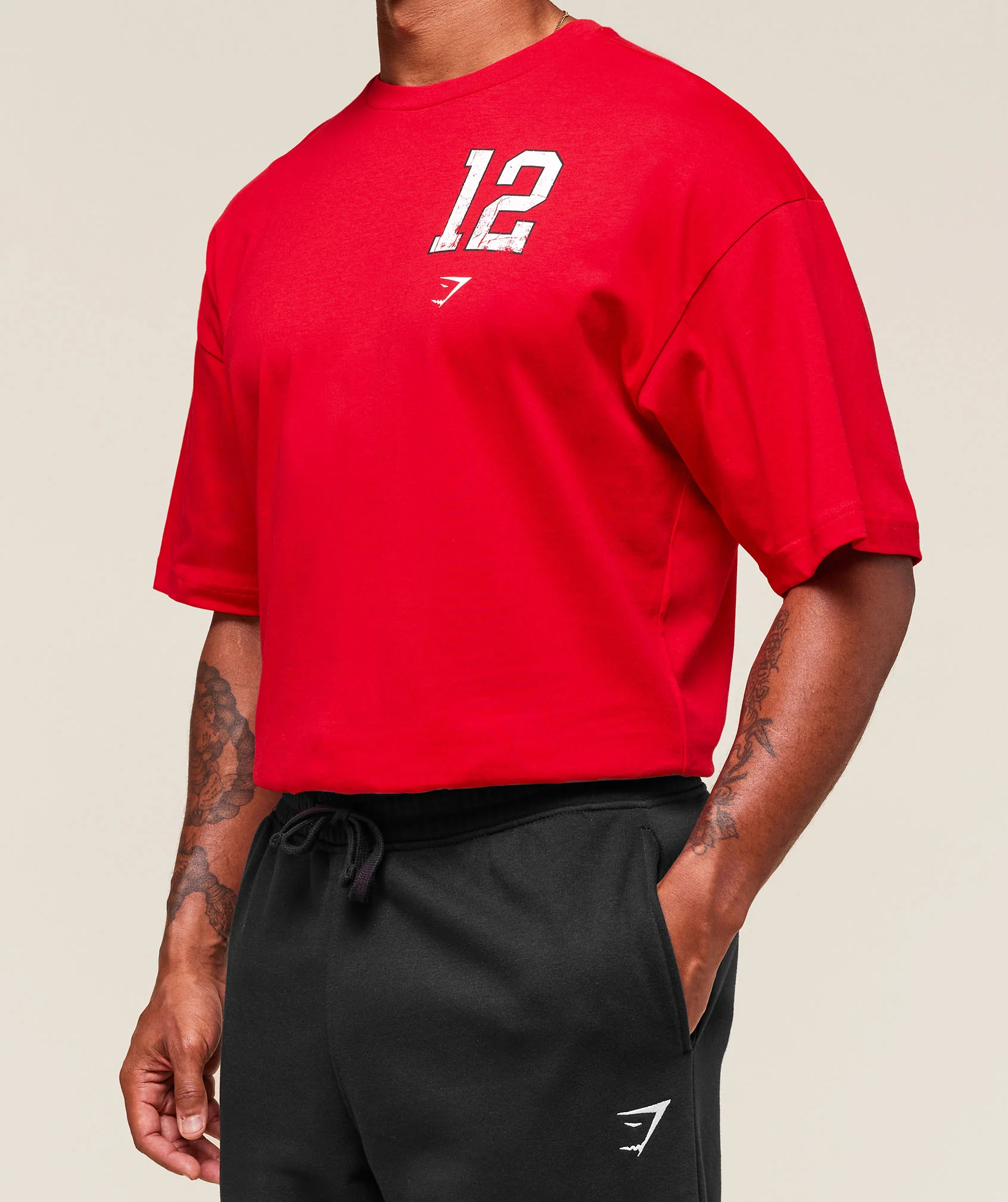 Gymshark Campus T-Shirt - Athletic Red - Image 3