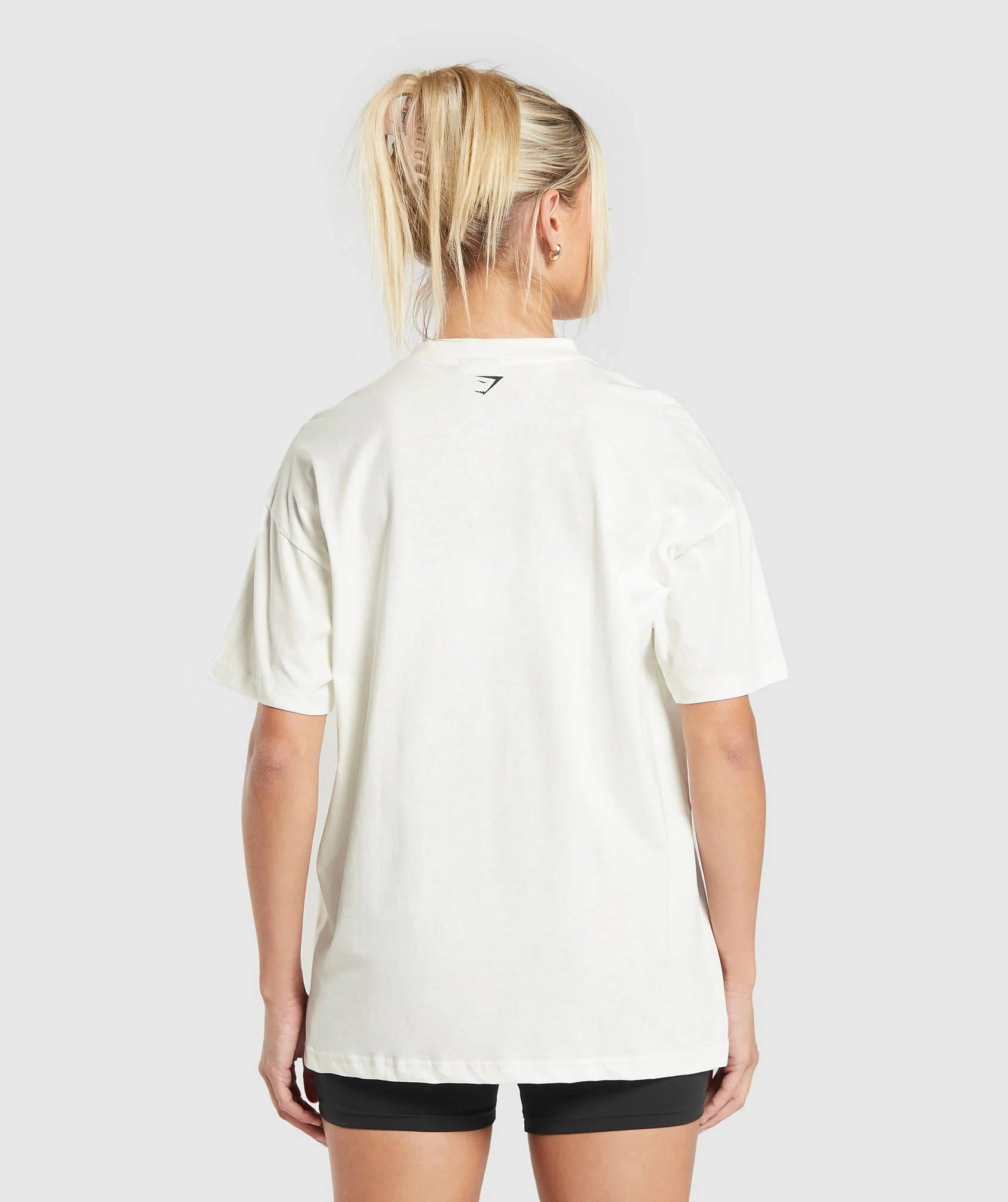Gymshark Care Label Graphic Oversized T-Shirt - Soft White - Image 2