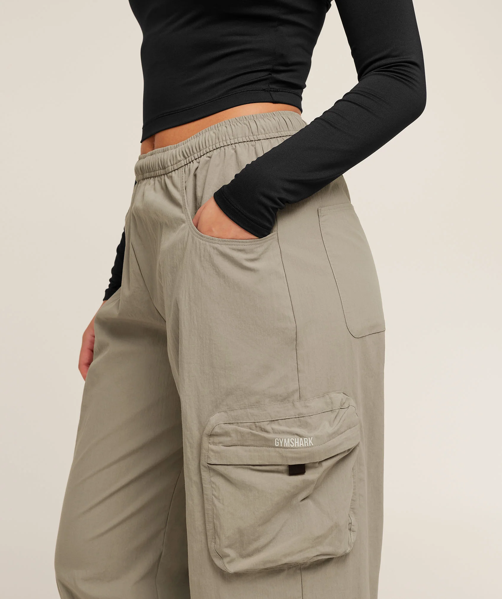 Gymshark Cargo Pants - Linen Brown - Image 4