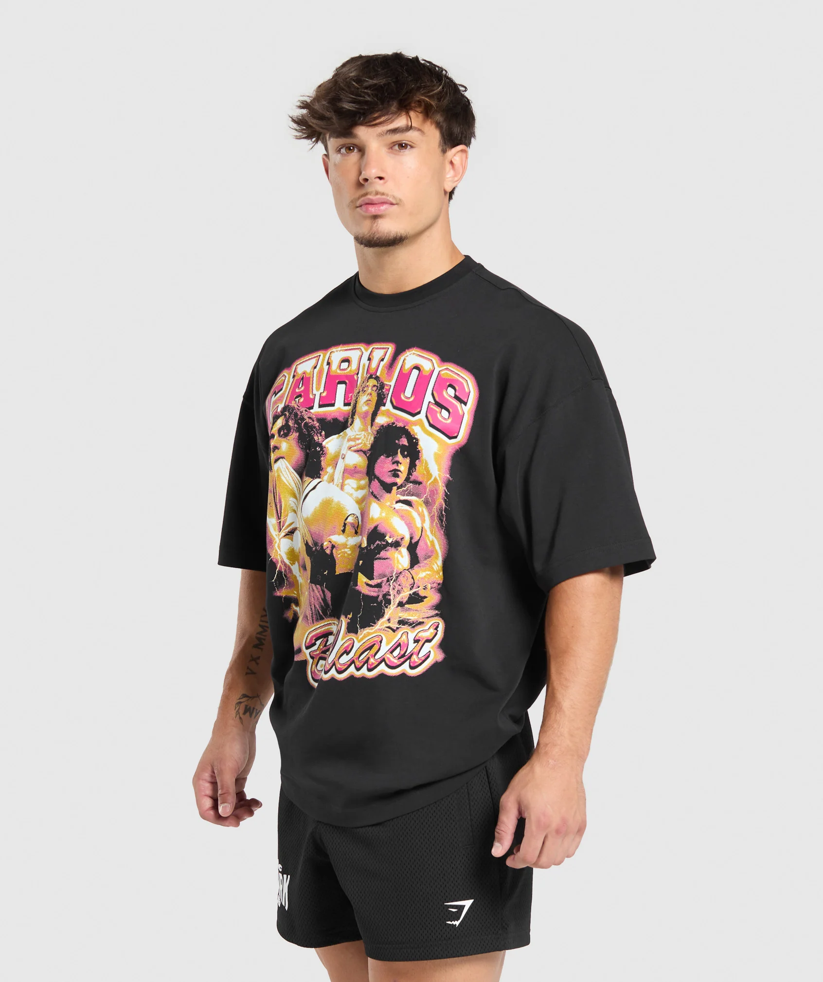 Gymshark Carlos Bootleg Graphic T-Shirt - Black - Image 3