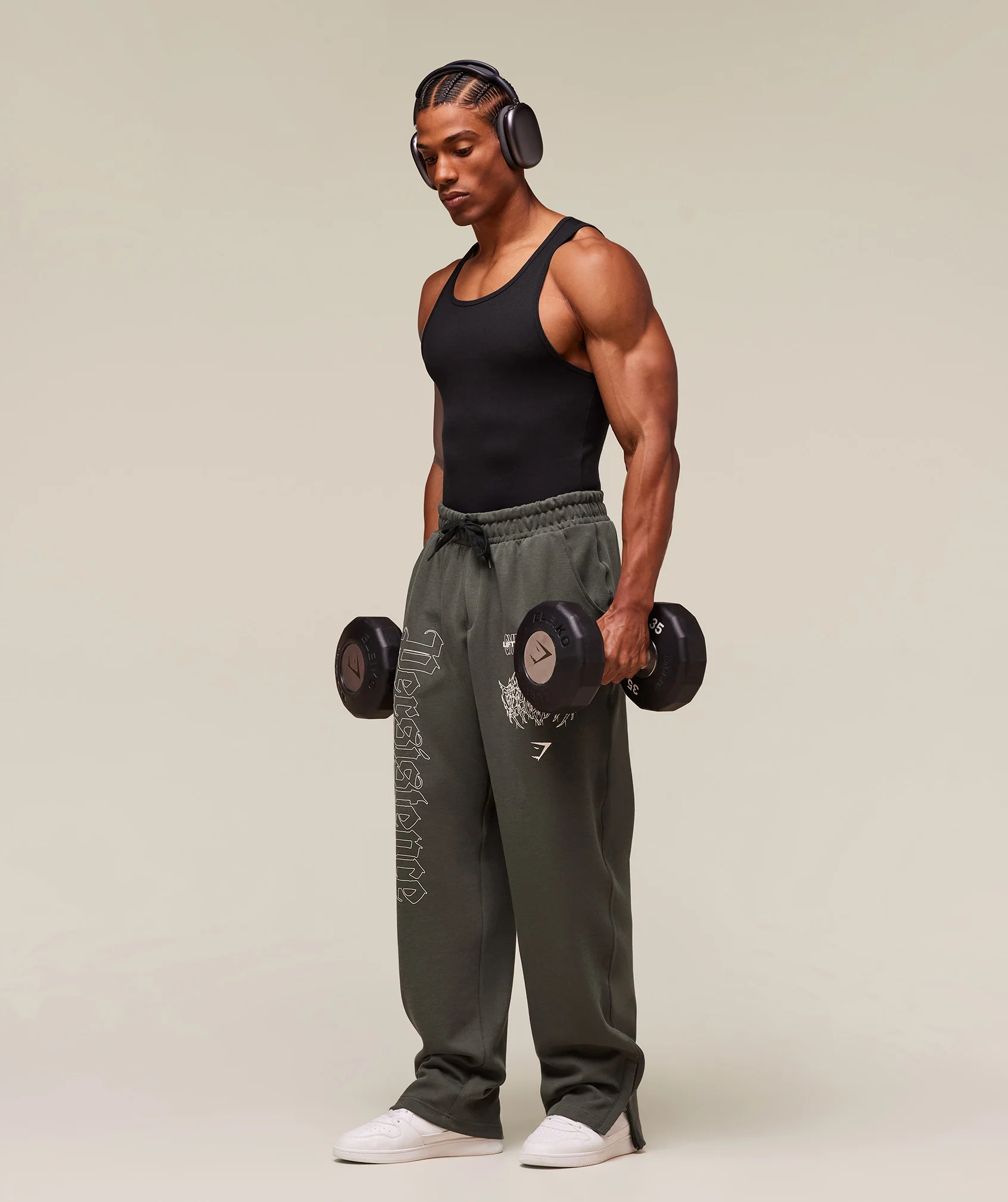 Gymshark Carlos Belcast x Rest Day Track Pant - Strength Green - Image 4