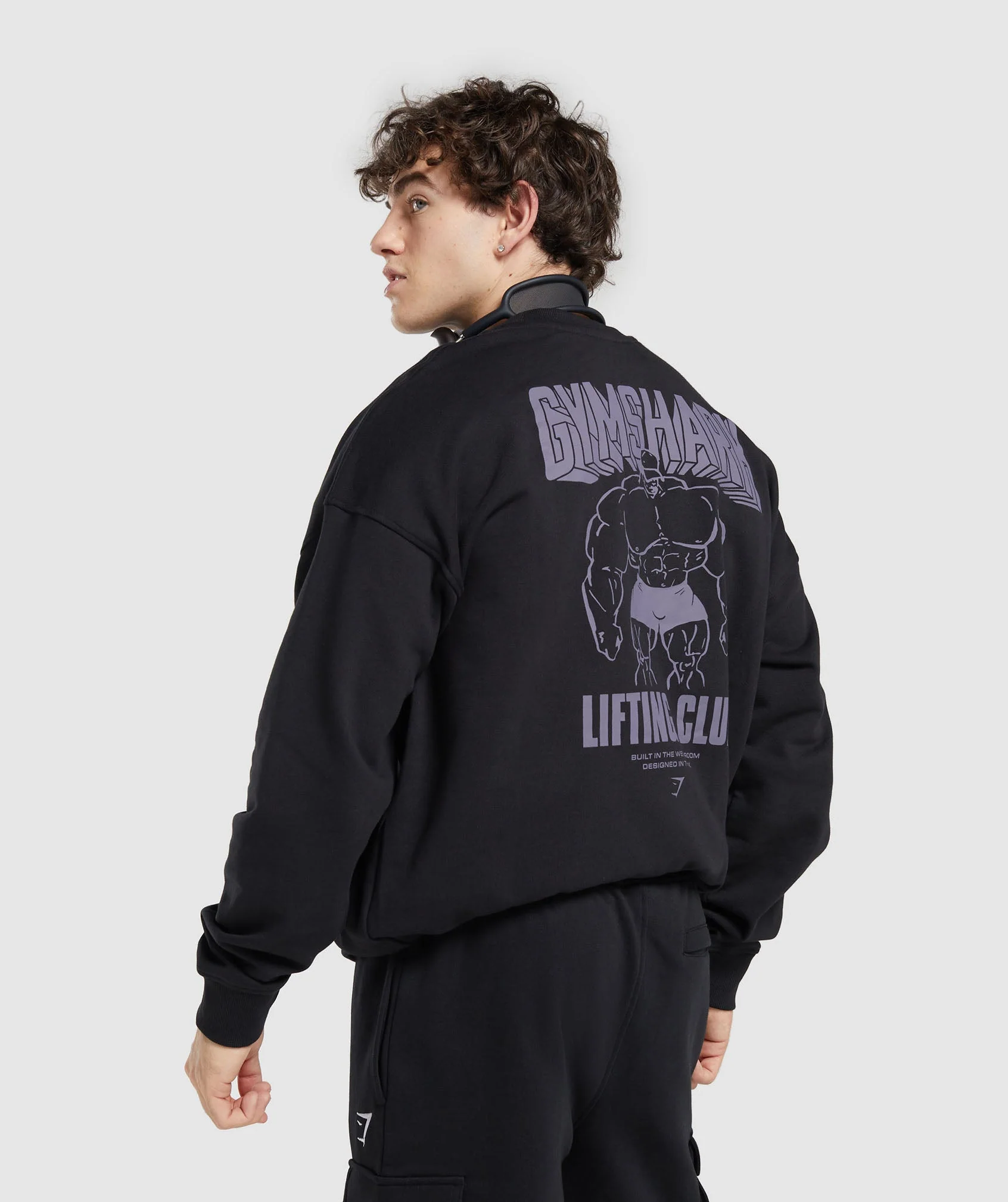 Gymshark Cartoon Lifting Crew - Black - Image 6