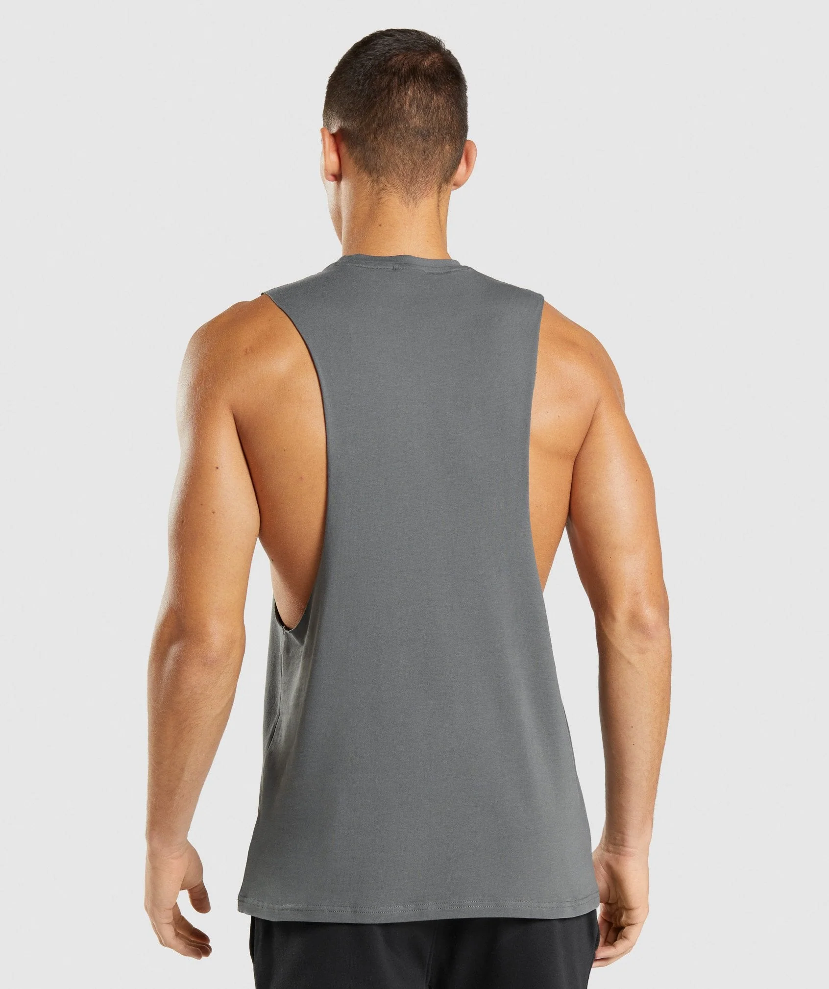 Gymshark Central Drop Arm Tank - Charcoal - Image 2