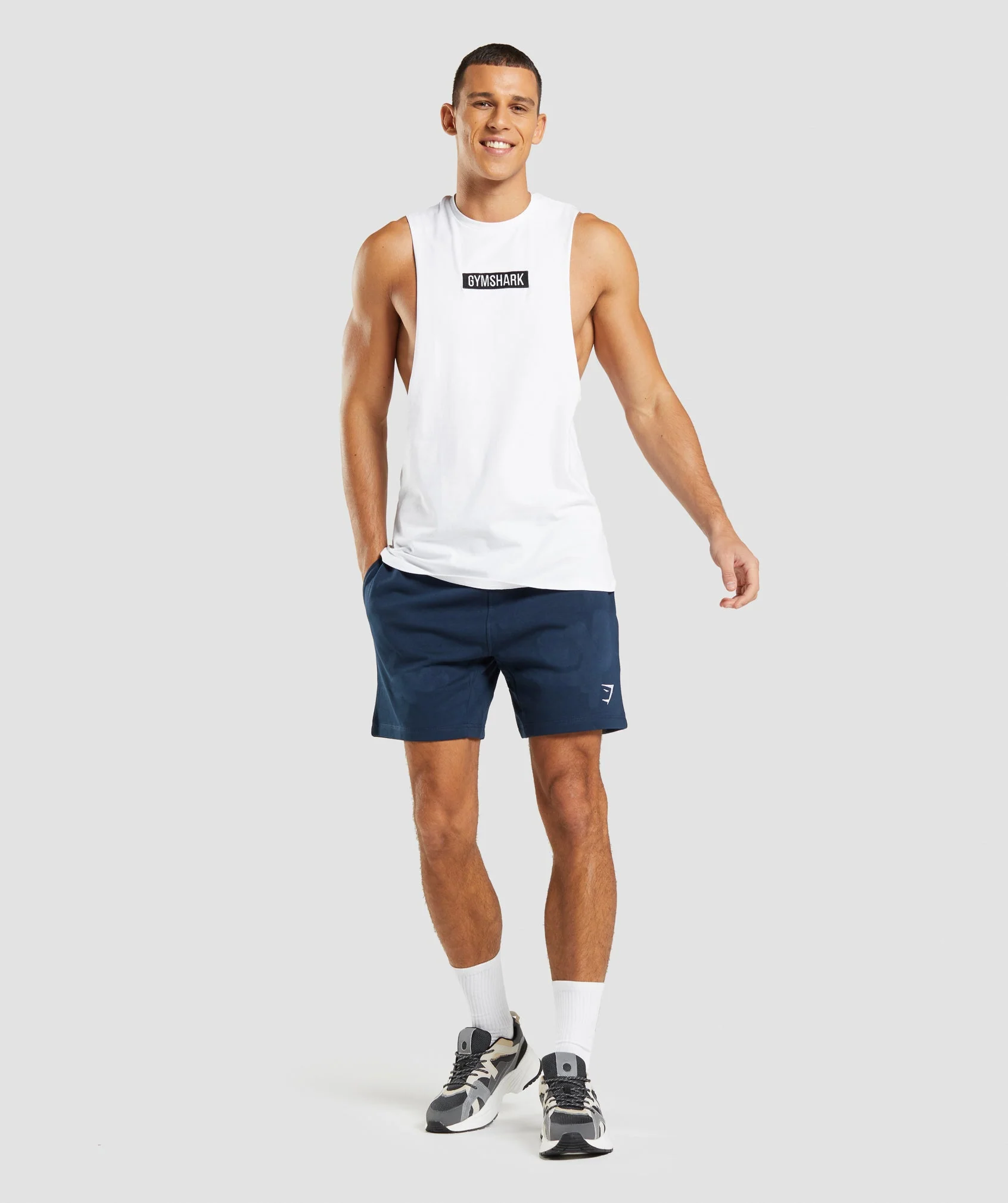 Gymshark Central Drop Arm Tank - White - Image 4