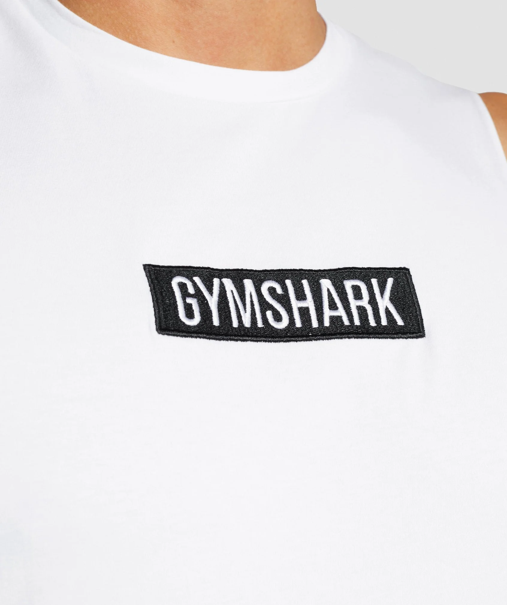 Gymshark Central Drop Arm Tank - White - Image 5