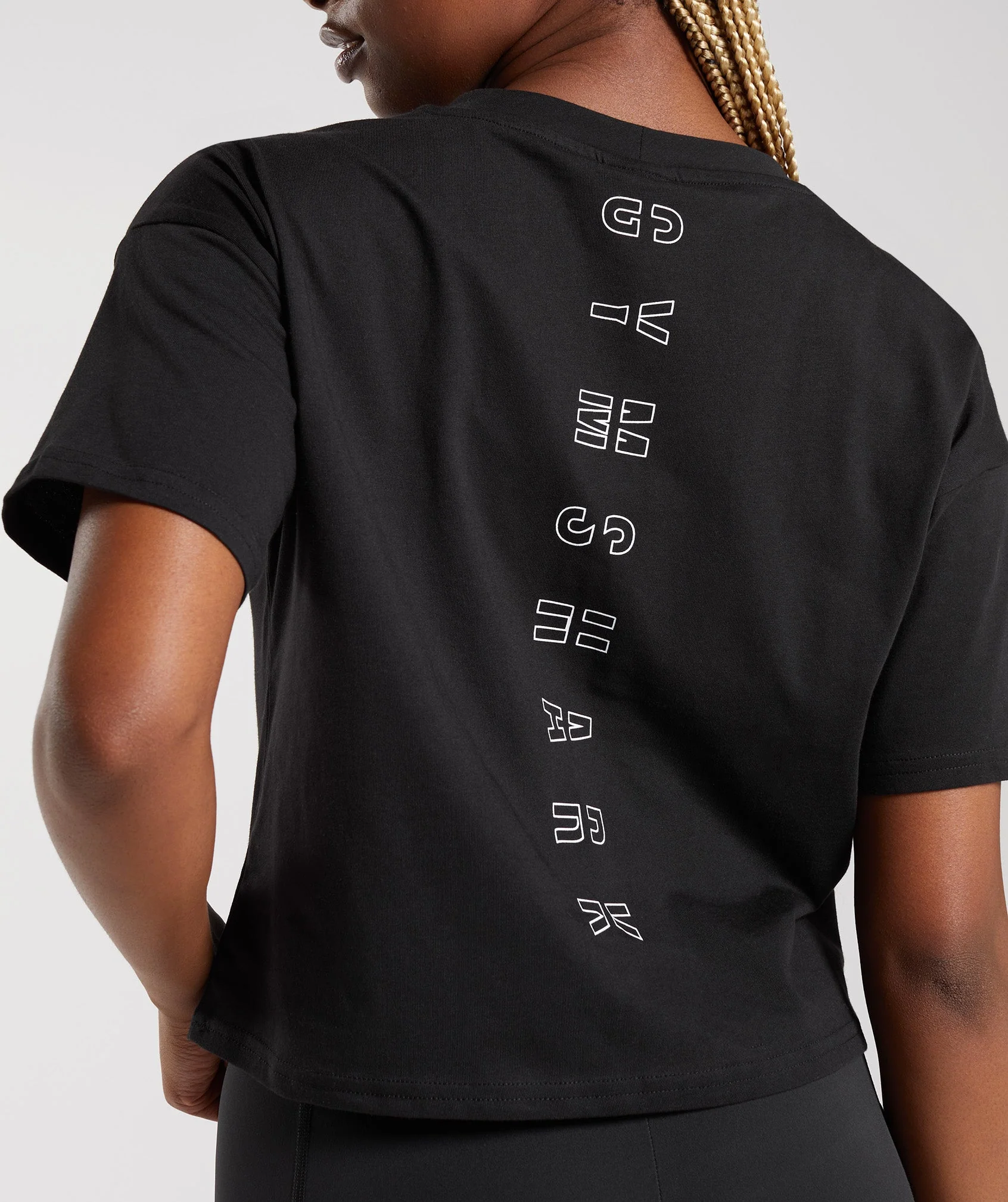 Gymshark Central Graphic Midi Tee - Black - Image 4