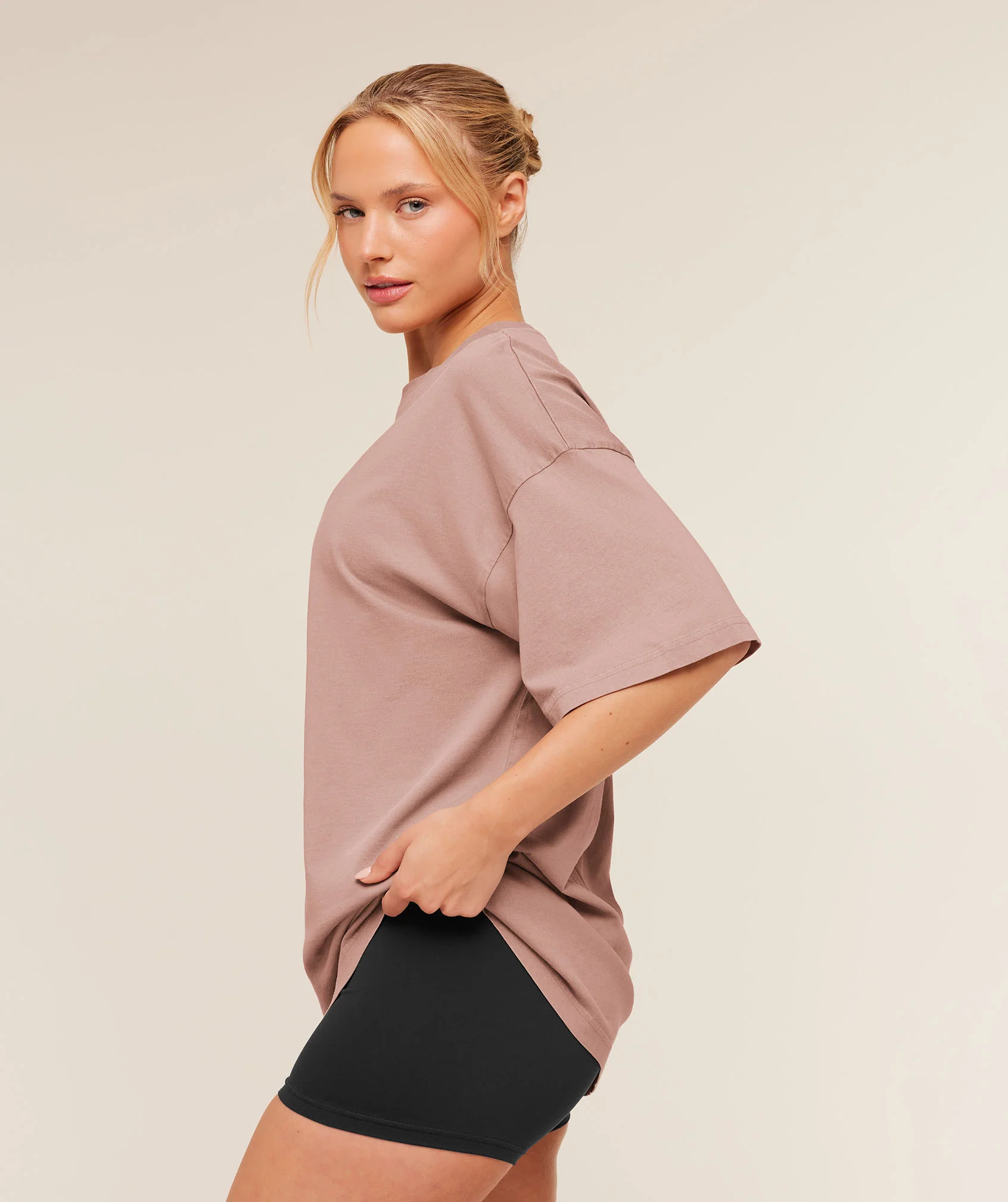 Gymshark Chainstitch Graphic Short Sleeve T-Shirt - Chestnut Pink/Wash - Image 3