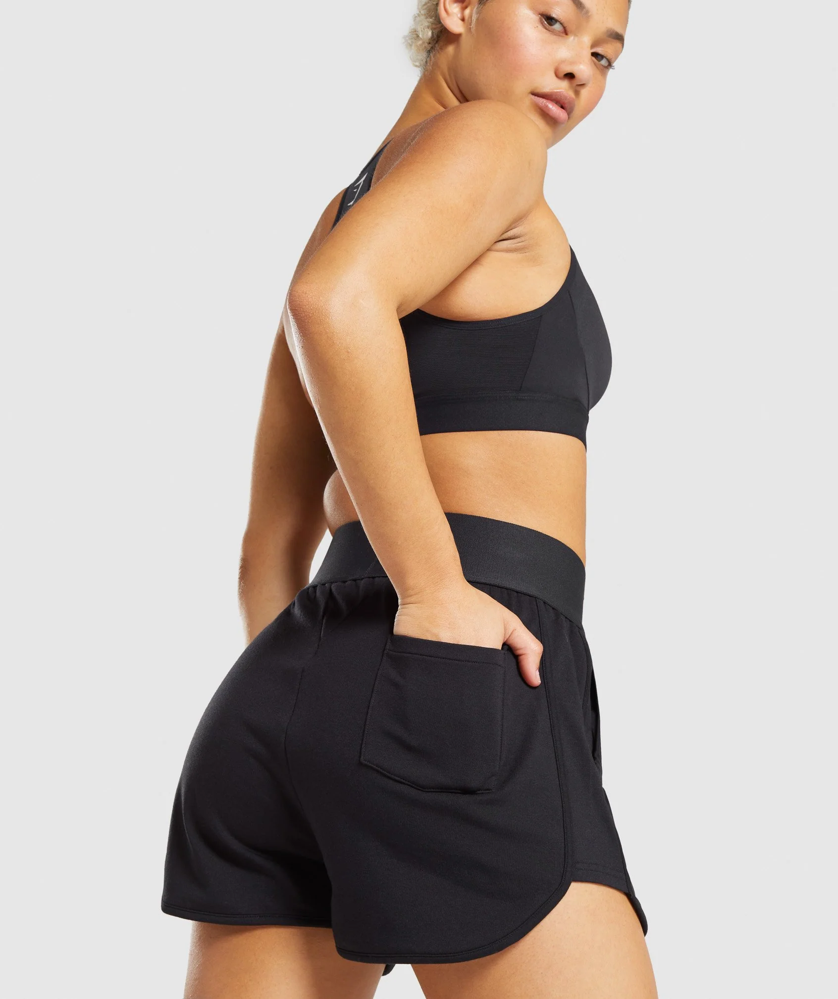 Gymshark Chalk Shorts - Black - Image 5