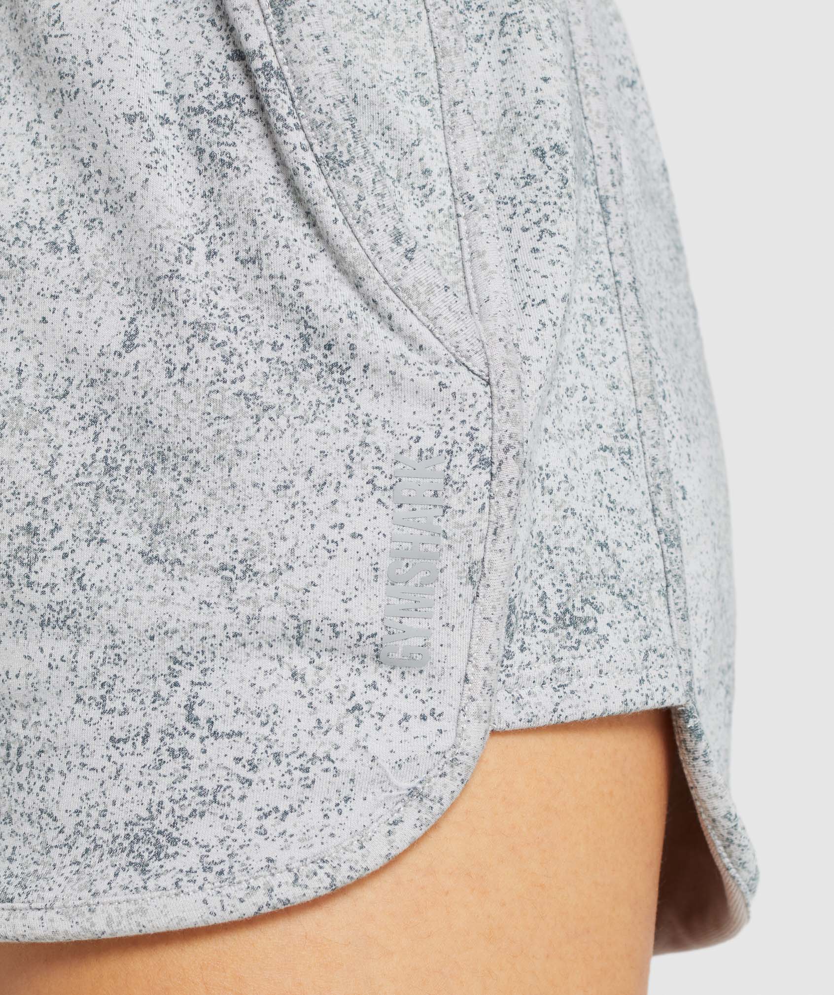 Gymshark Chalk Shorts - Light Grey Print - Image 6