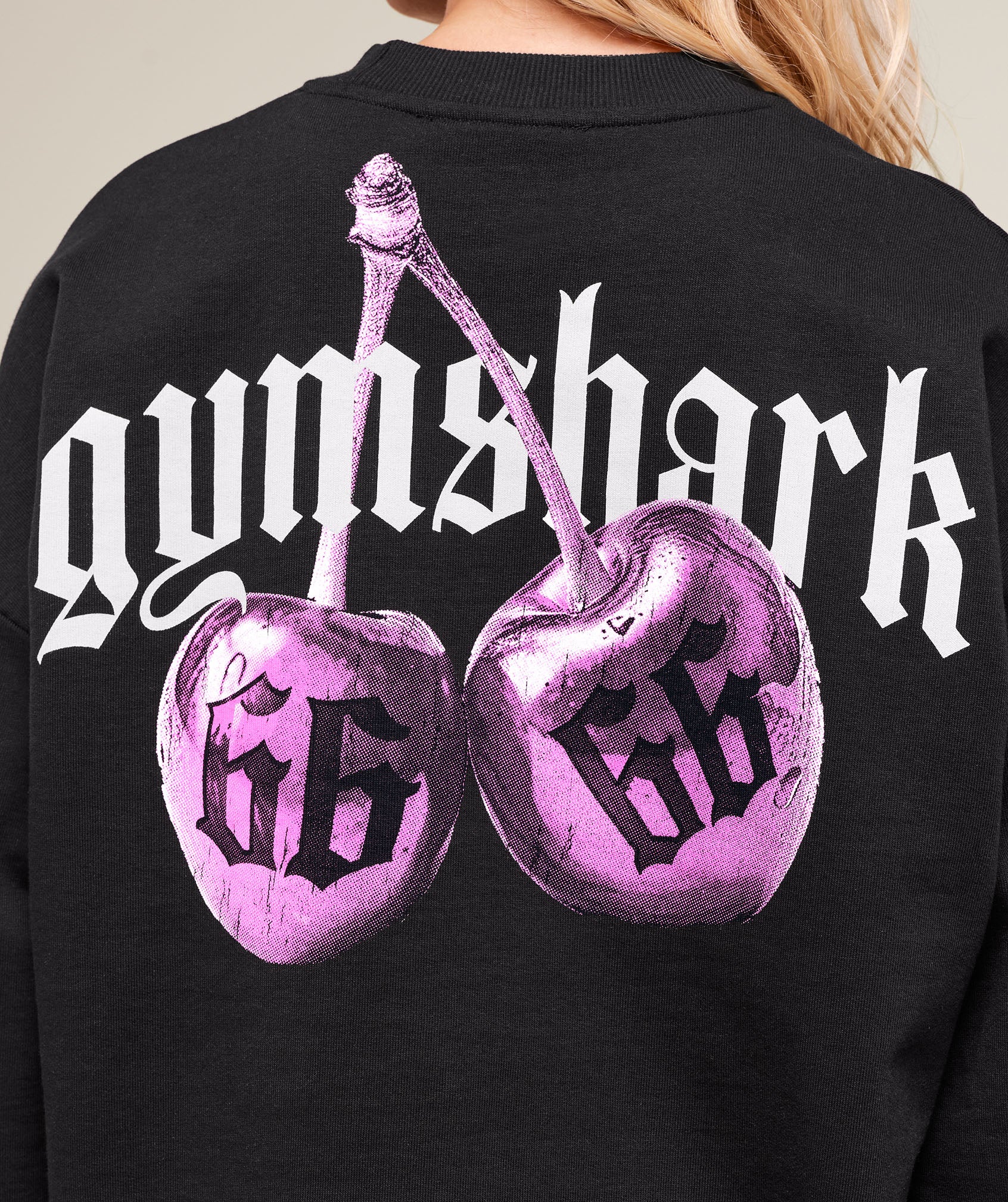 Gymshark Cherry Graphic Oversized Sweatshirt - Black - Image 4
