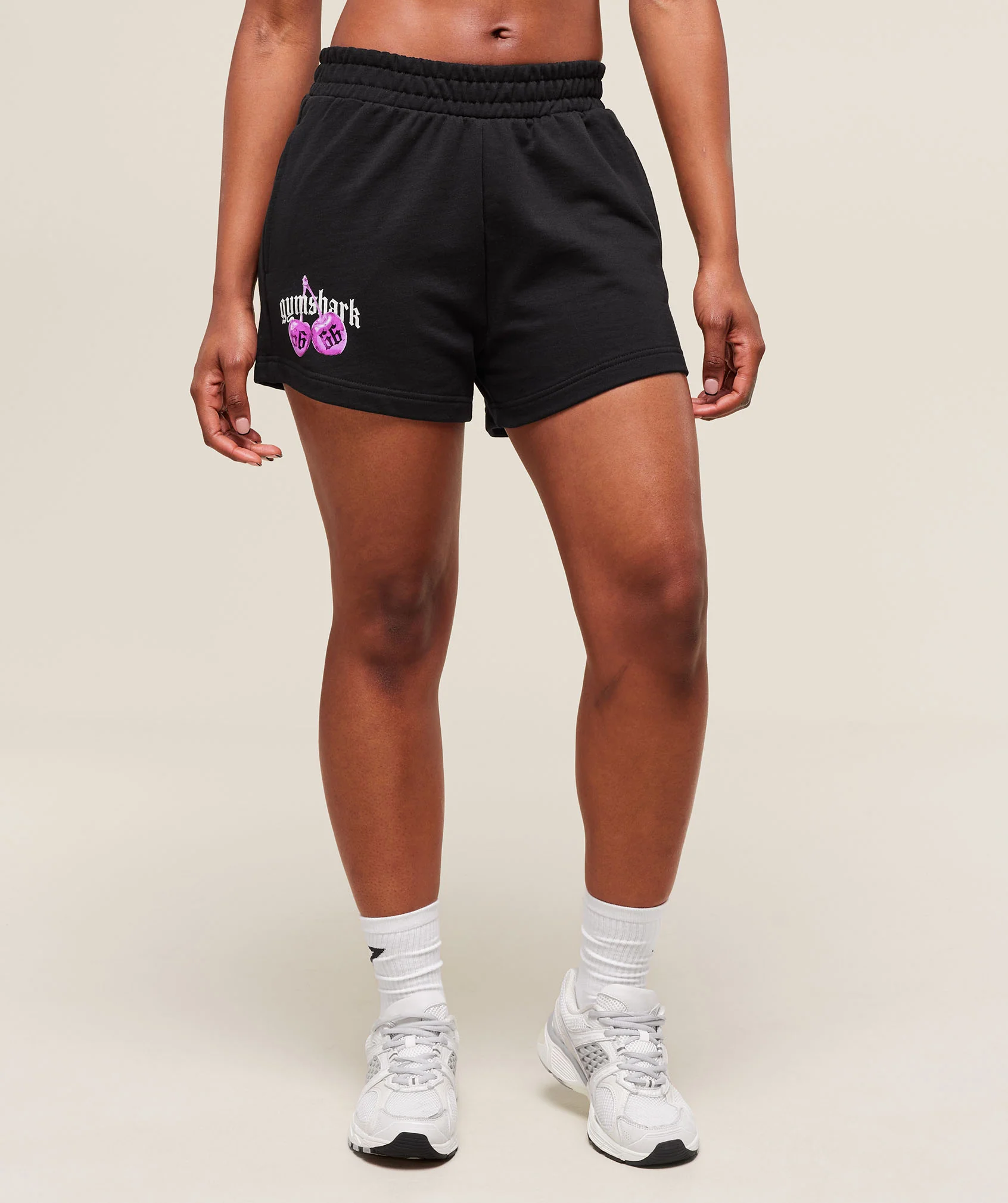Gymshark Cherry Graphic Shorts - Black
