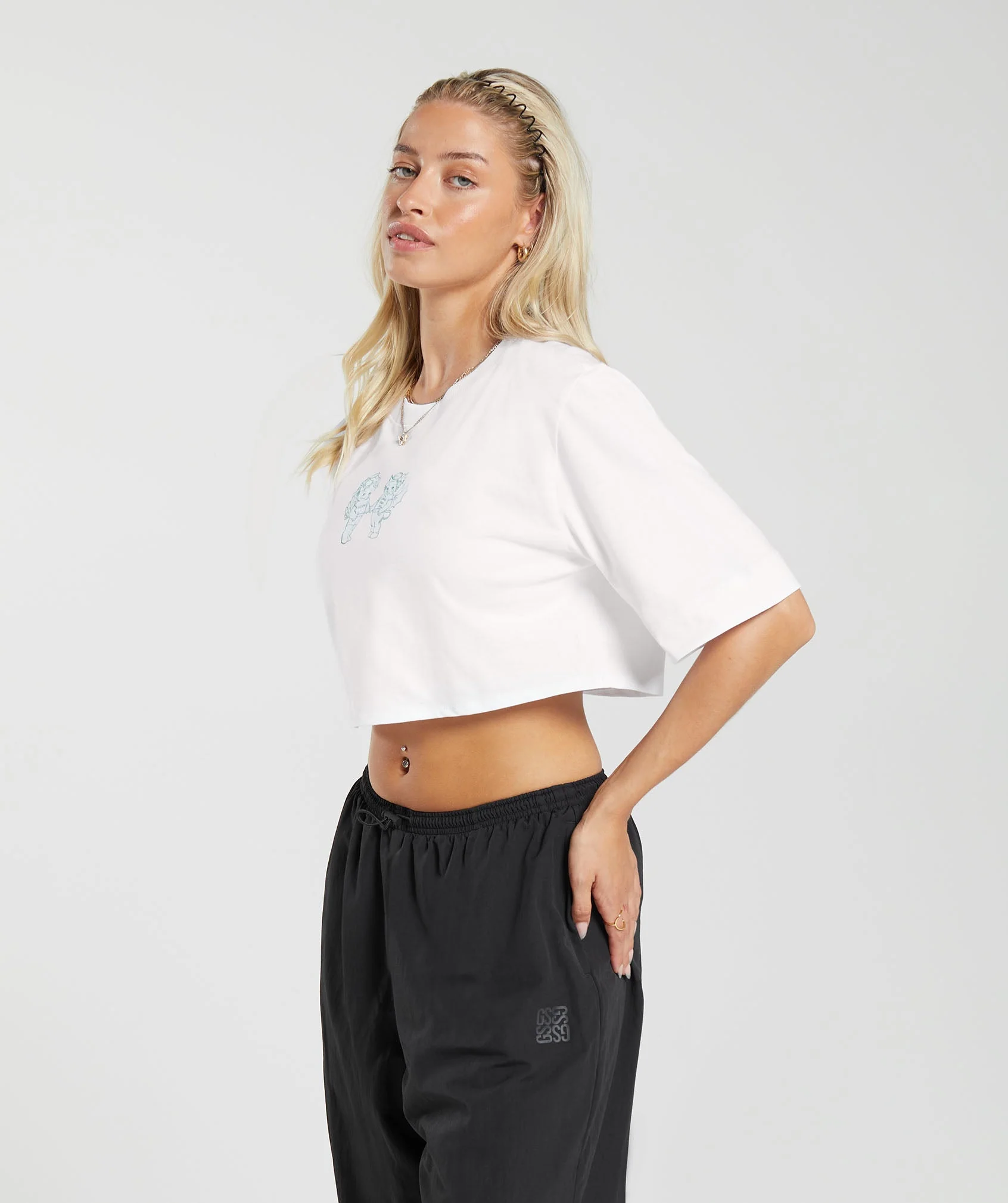 Gymshark Cherub Graphic Crop Top - White - Image 3