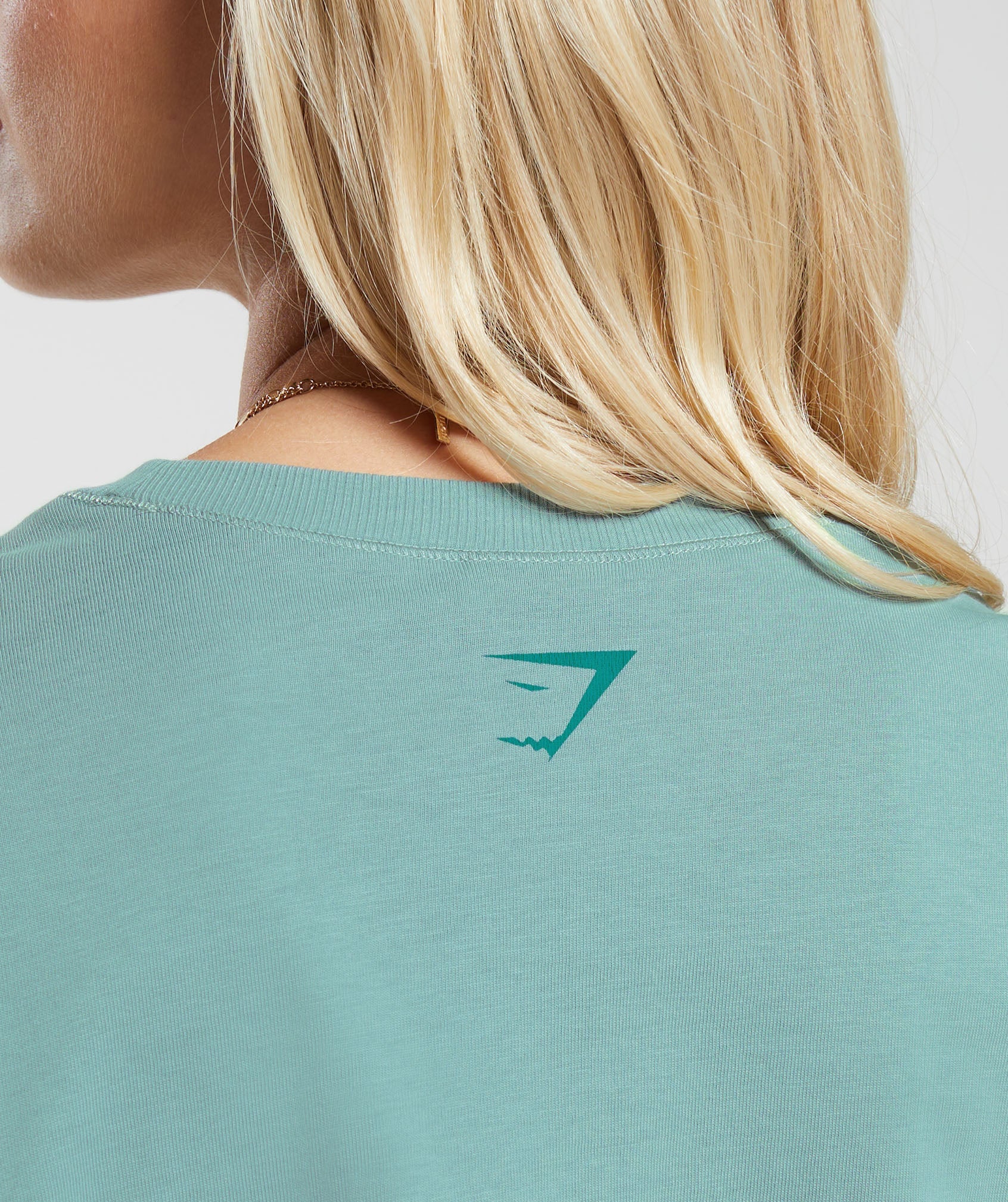 Gymshark Cherub Graphic Long Sleeve Top - Duck Egg Blue - Image 6