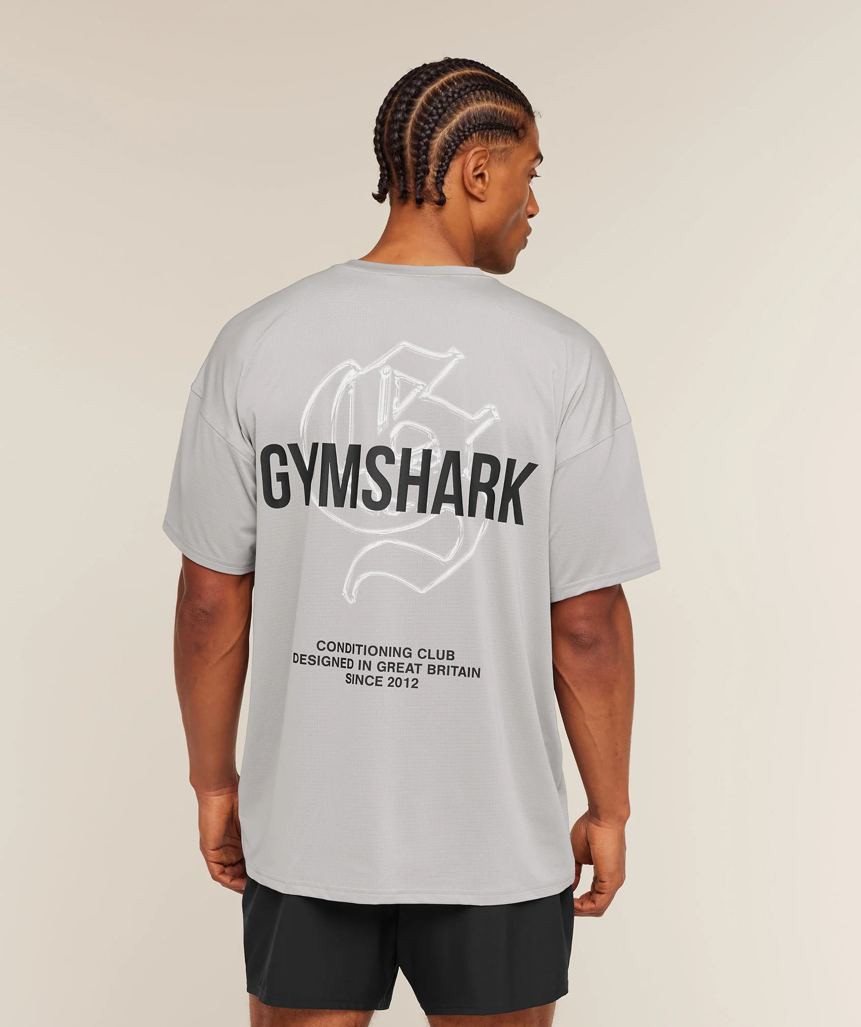 Gymshark Chrome Graphic T-Shirt - Stratus Grey - Image 7