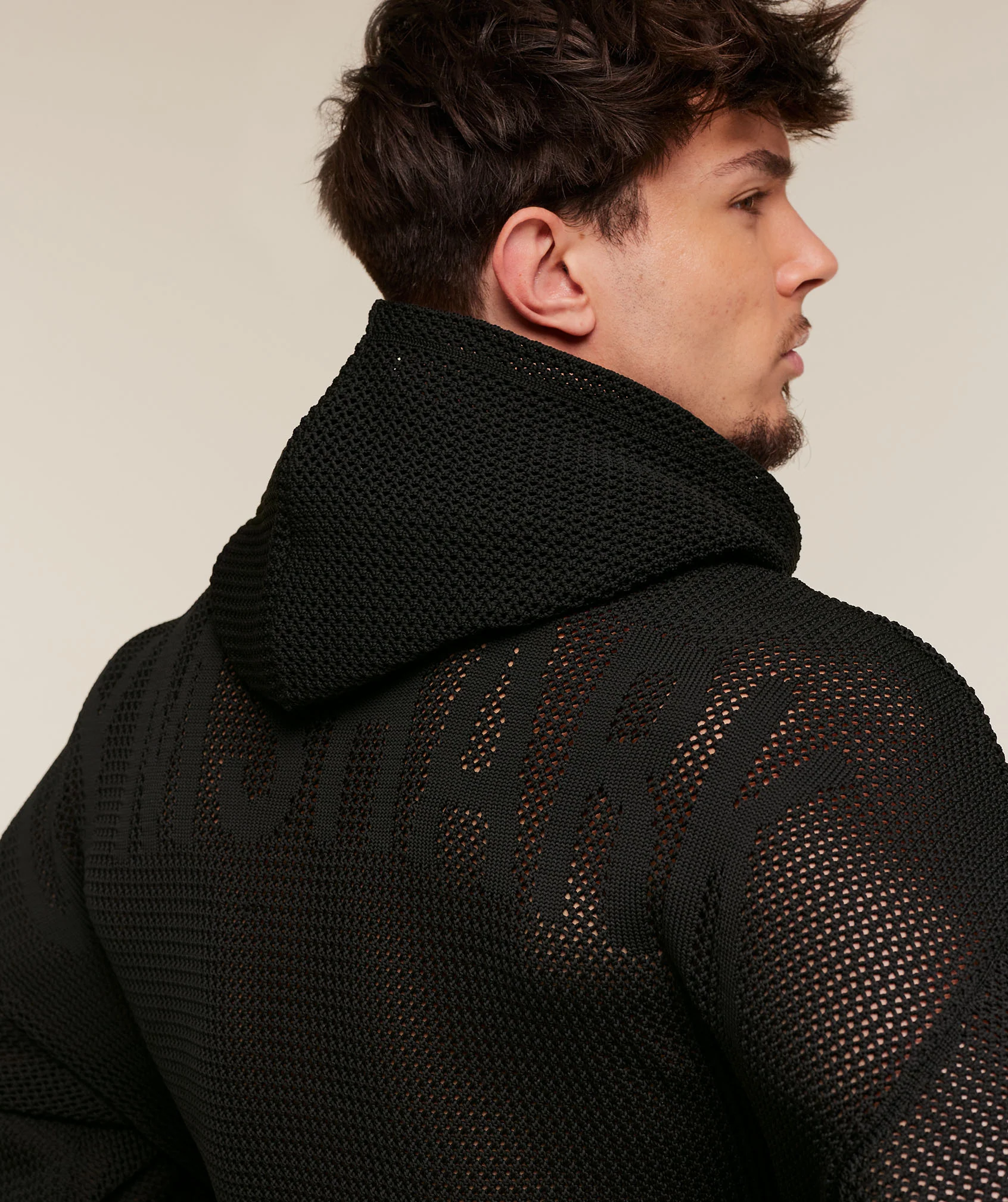 Gymshark Collective Crochet Style Hoodie - Black - Image 11