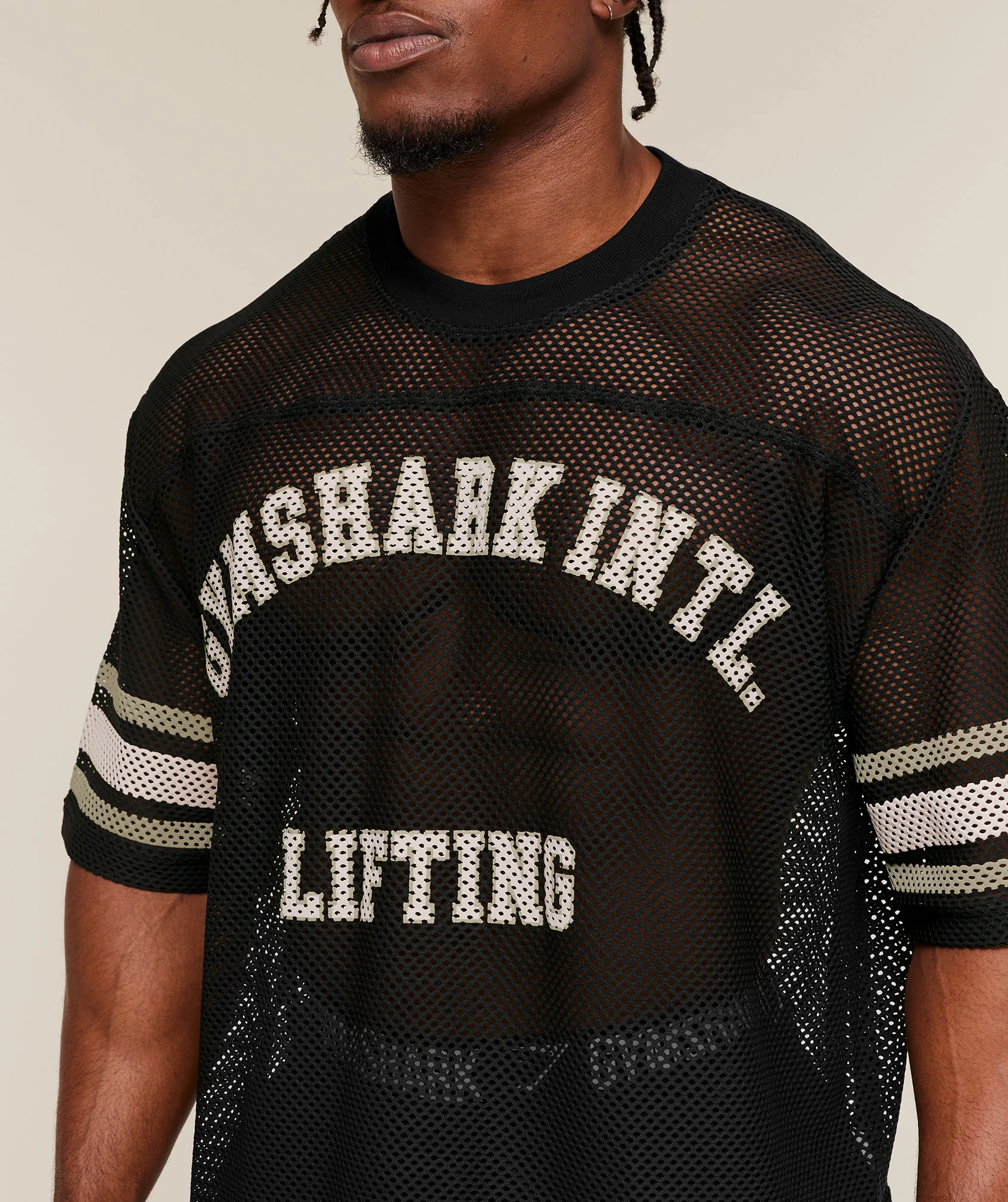 Gymshark Collective Mesh Contrast Jersey - Black - Image 5