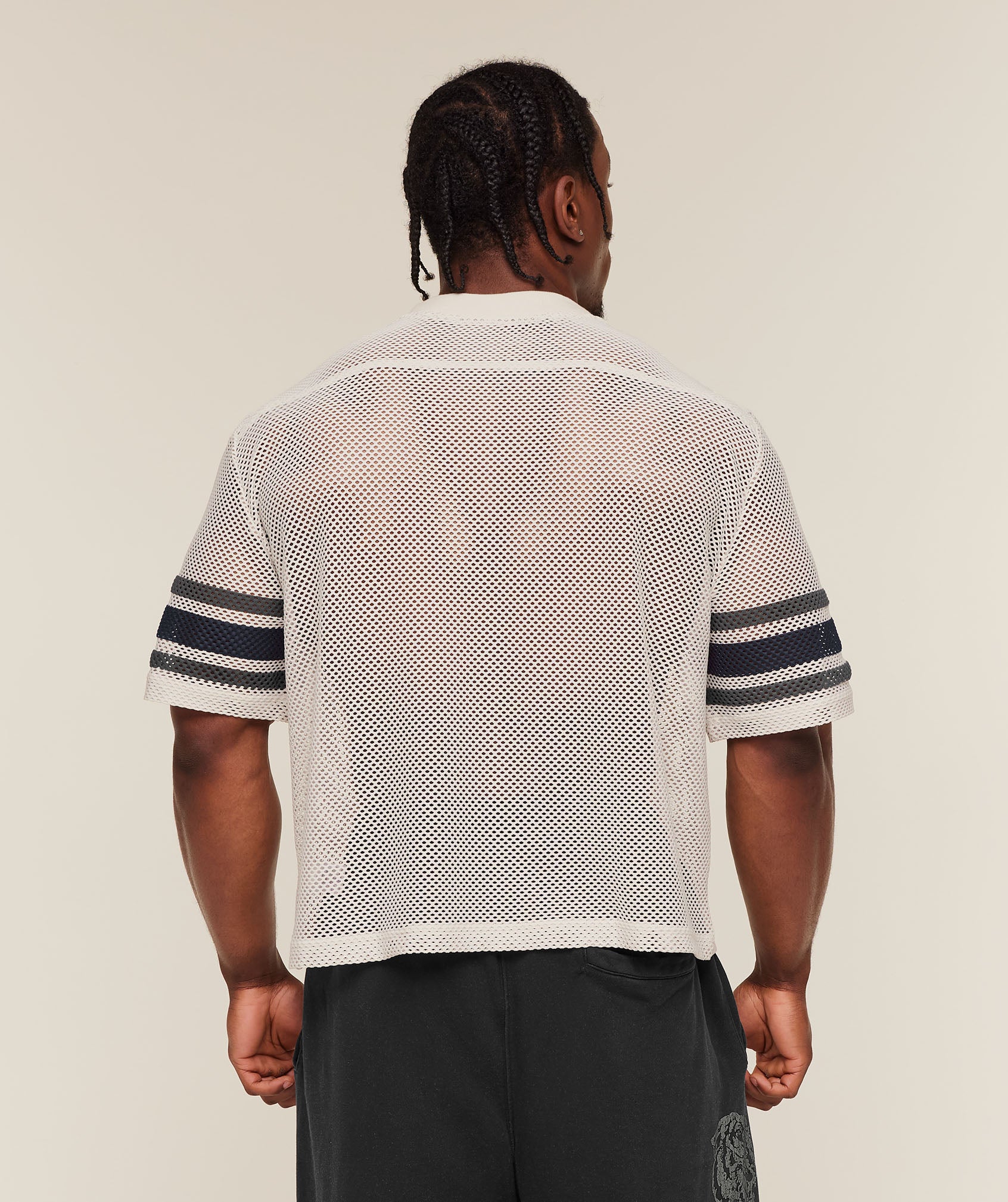 Gymshark Collective Mesh Contrast Jersey - Tinted White - Image 2
