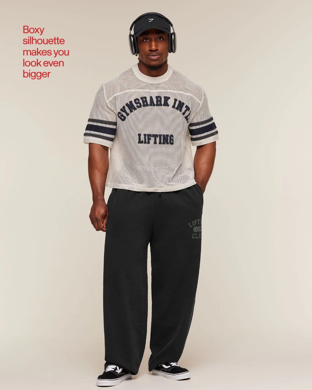 Gymshark Collective Mesh Contrast Jersey - Tinted White - Image 3