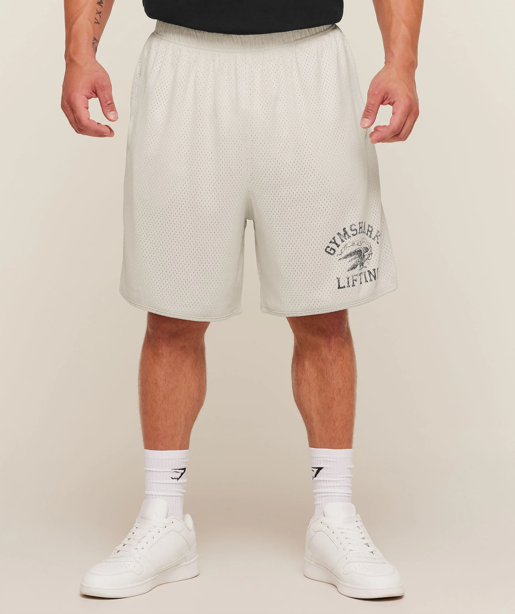 Gymshark Collective Mesh Shorts - Tinted White - Image 5