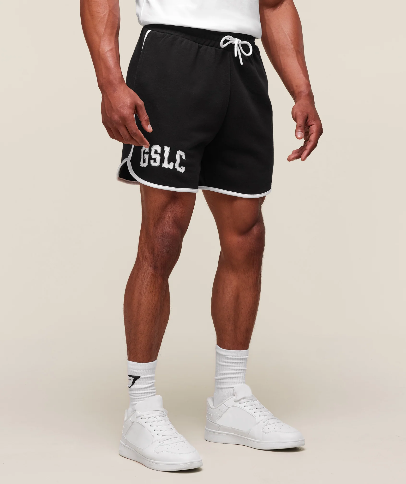 Gymshark GSLC Contrast 5" Shorts - Black/White - Image 4