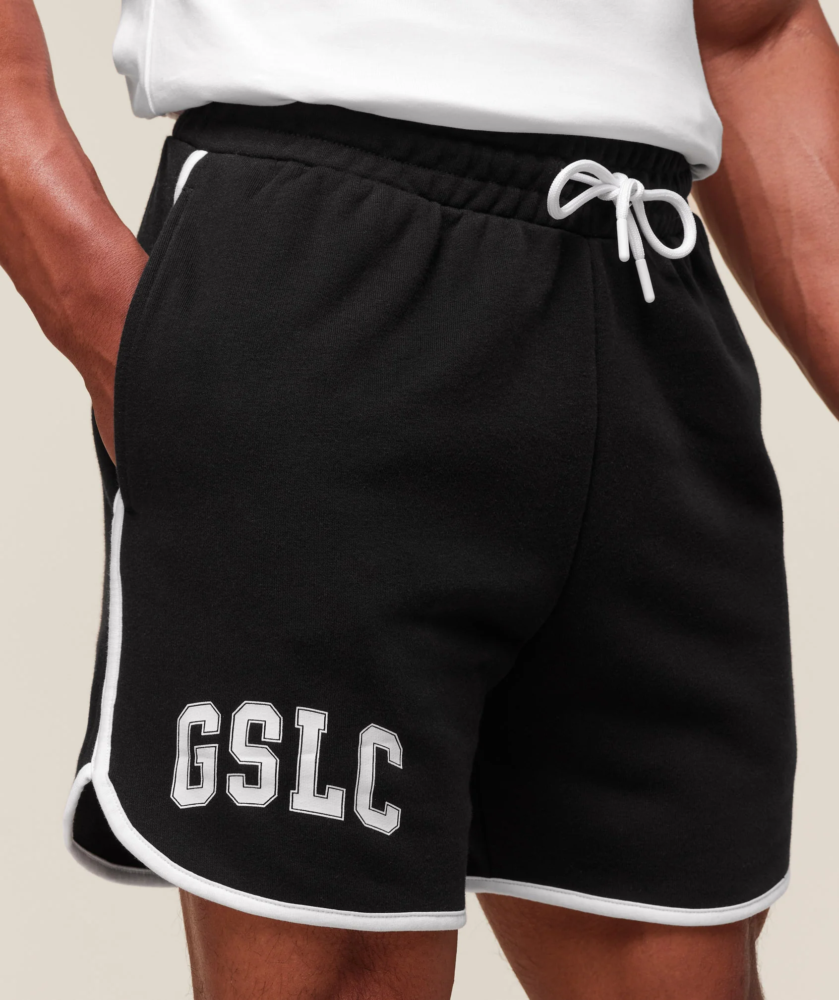 Gymshark GSLC Contrast 5" Shorts - Black/White - Image 5