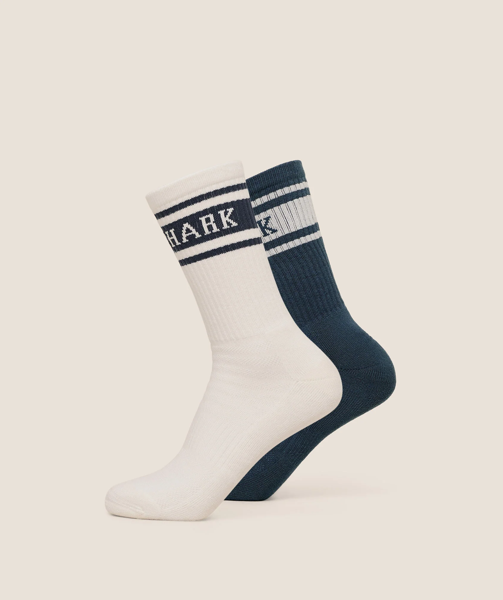 Gymshark Collegiate Crew Sock 2pk - GS Stealth Blue