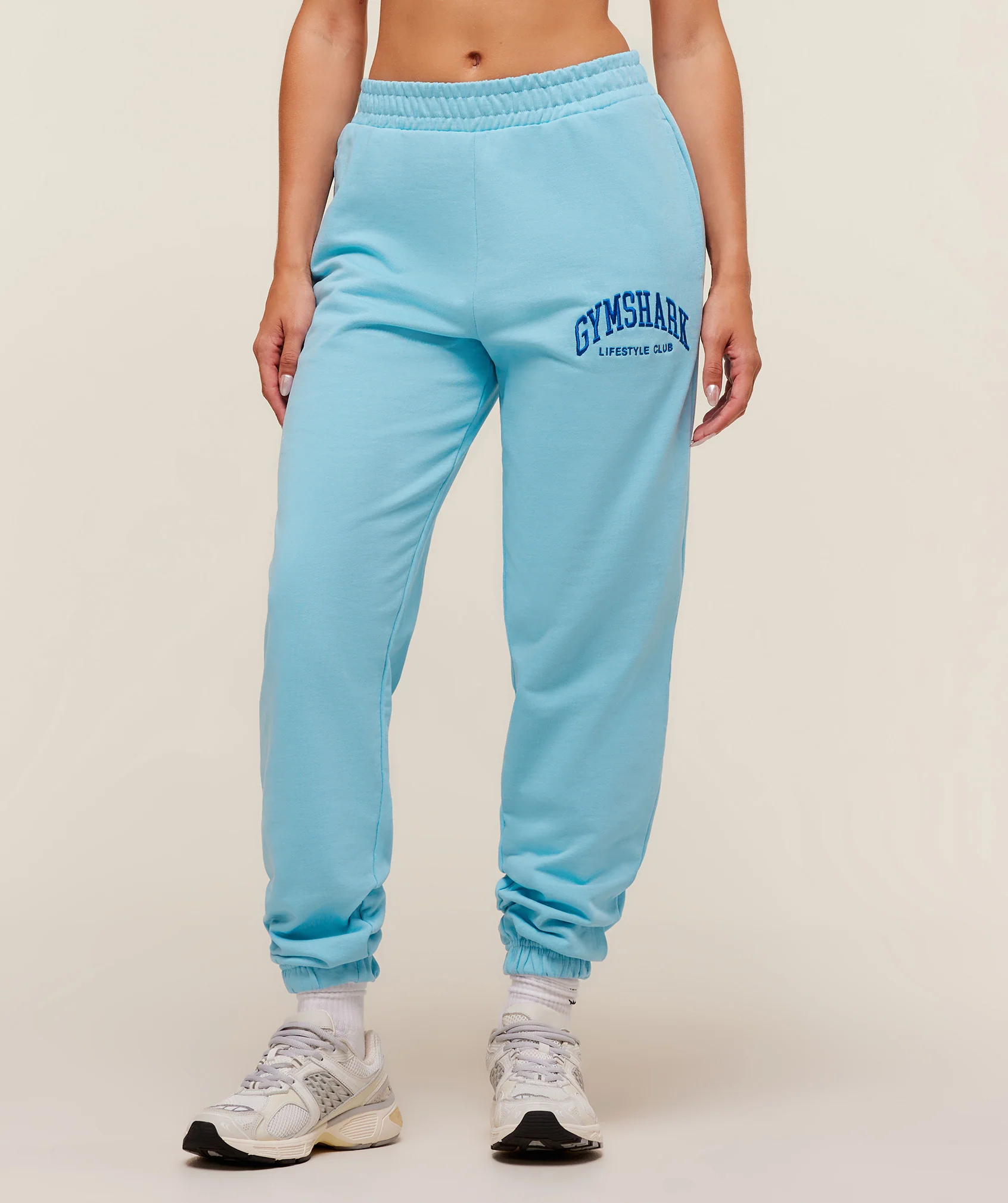 Gymshark Collegiate Graphic Joggers - Athletic Light Blue - Image 2