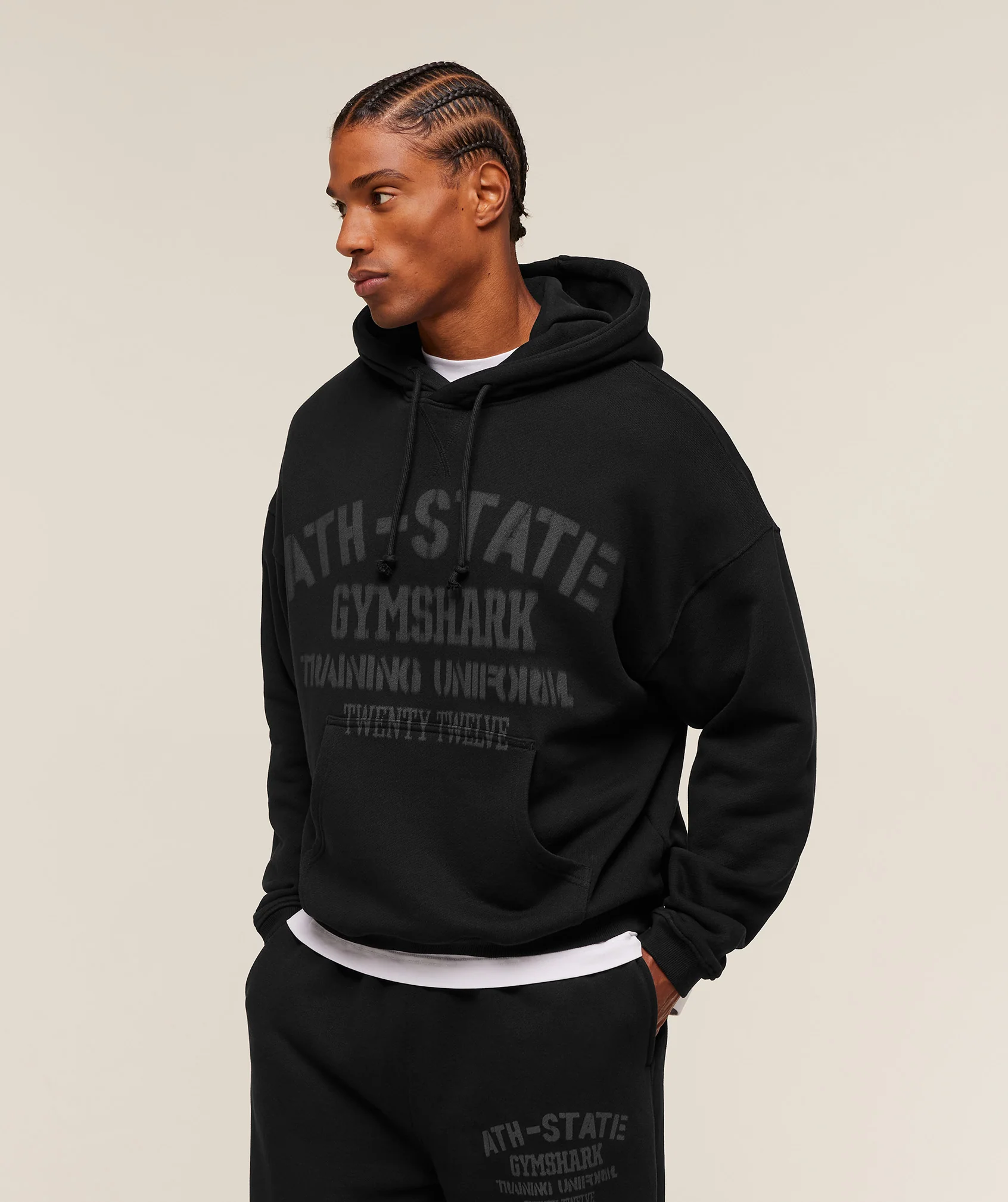Gymshark Collegiate Hoodie - Black - Image 3