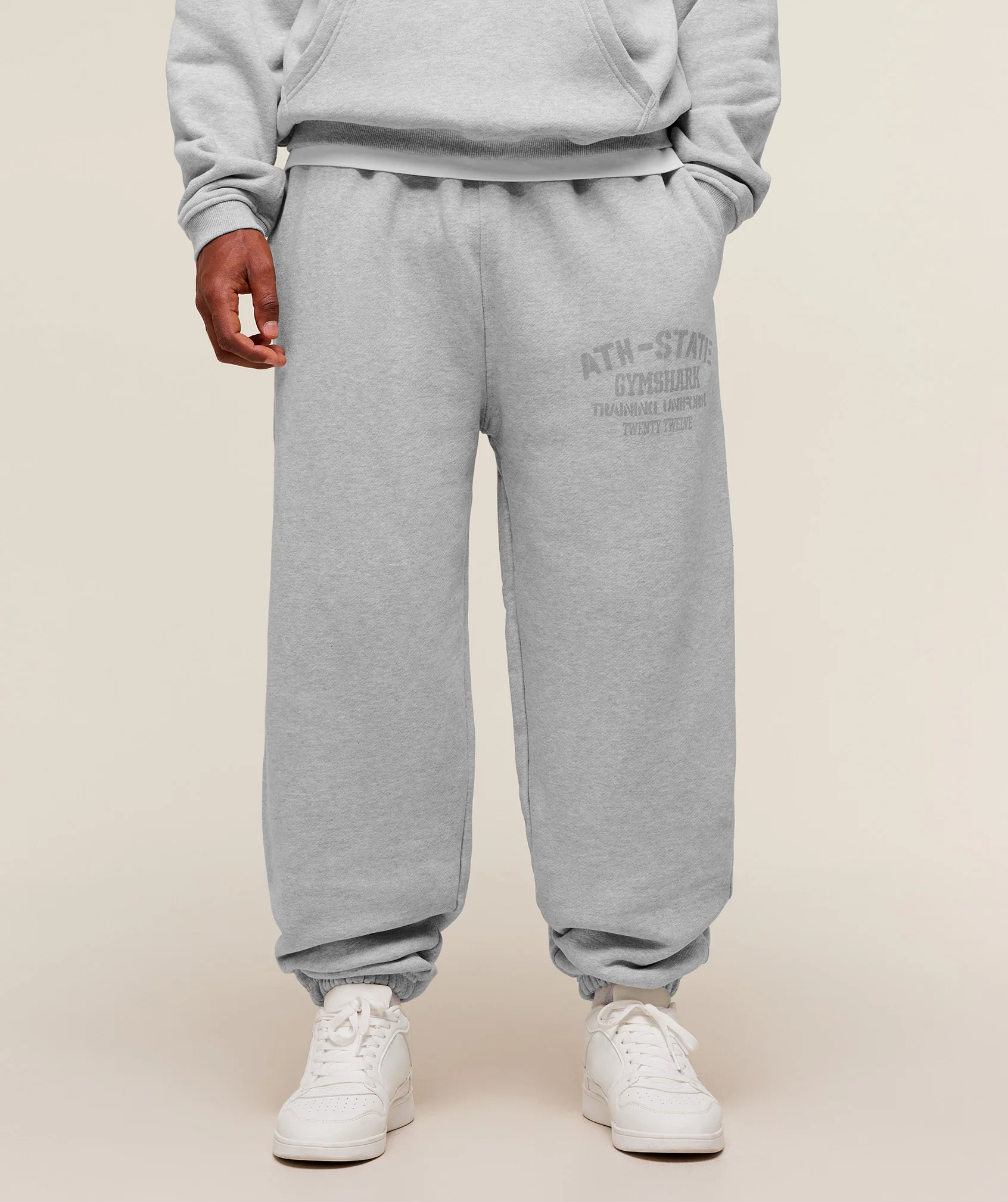 Gymshark Collegiate Joggers - Grey Marl