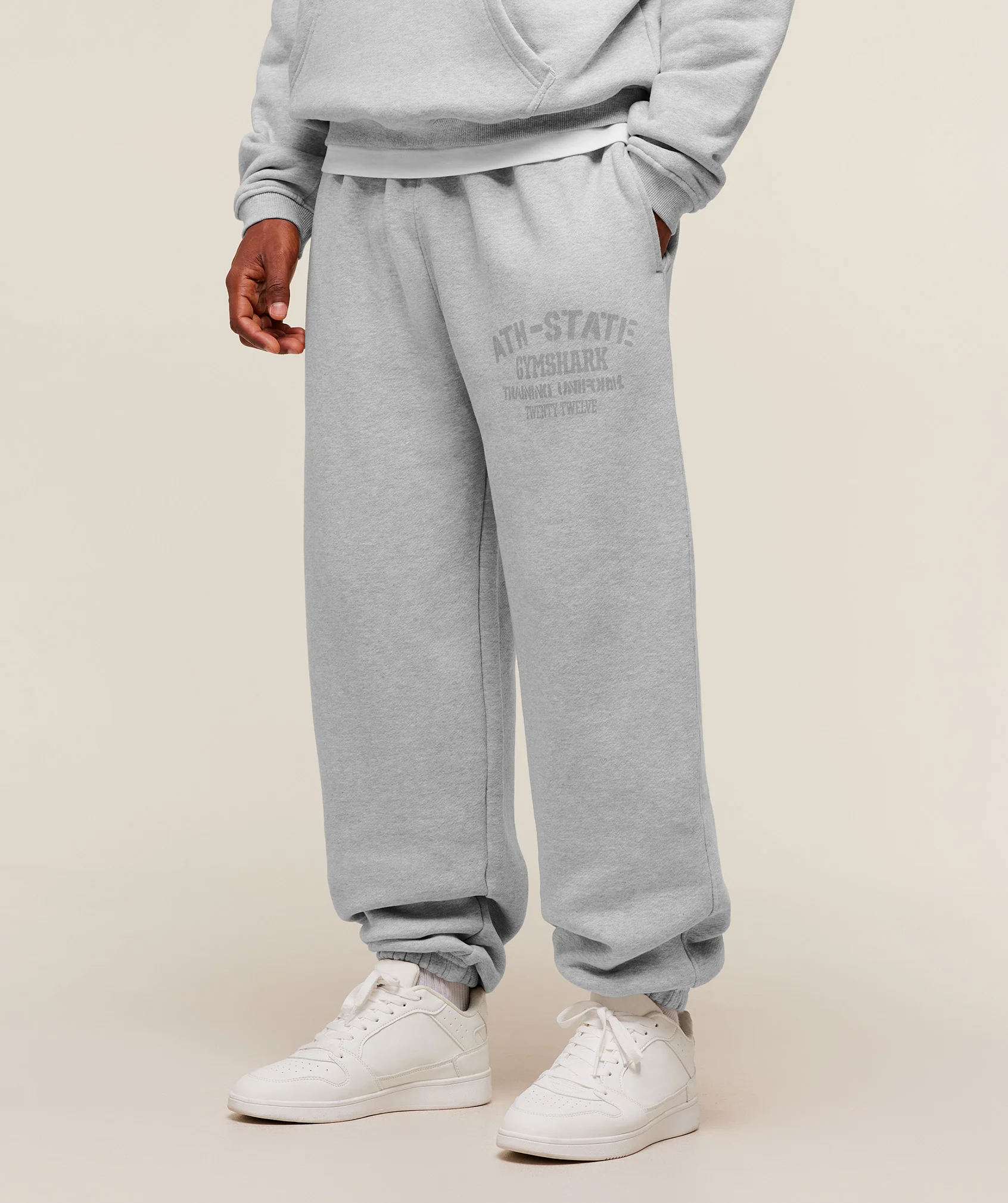 Gymshark Collegiate Joggers - Grey Marl - Image 2