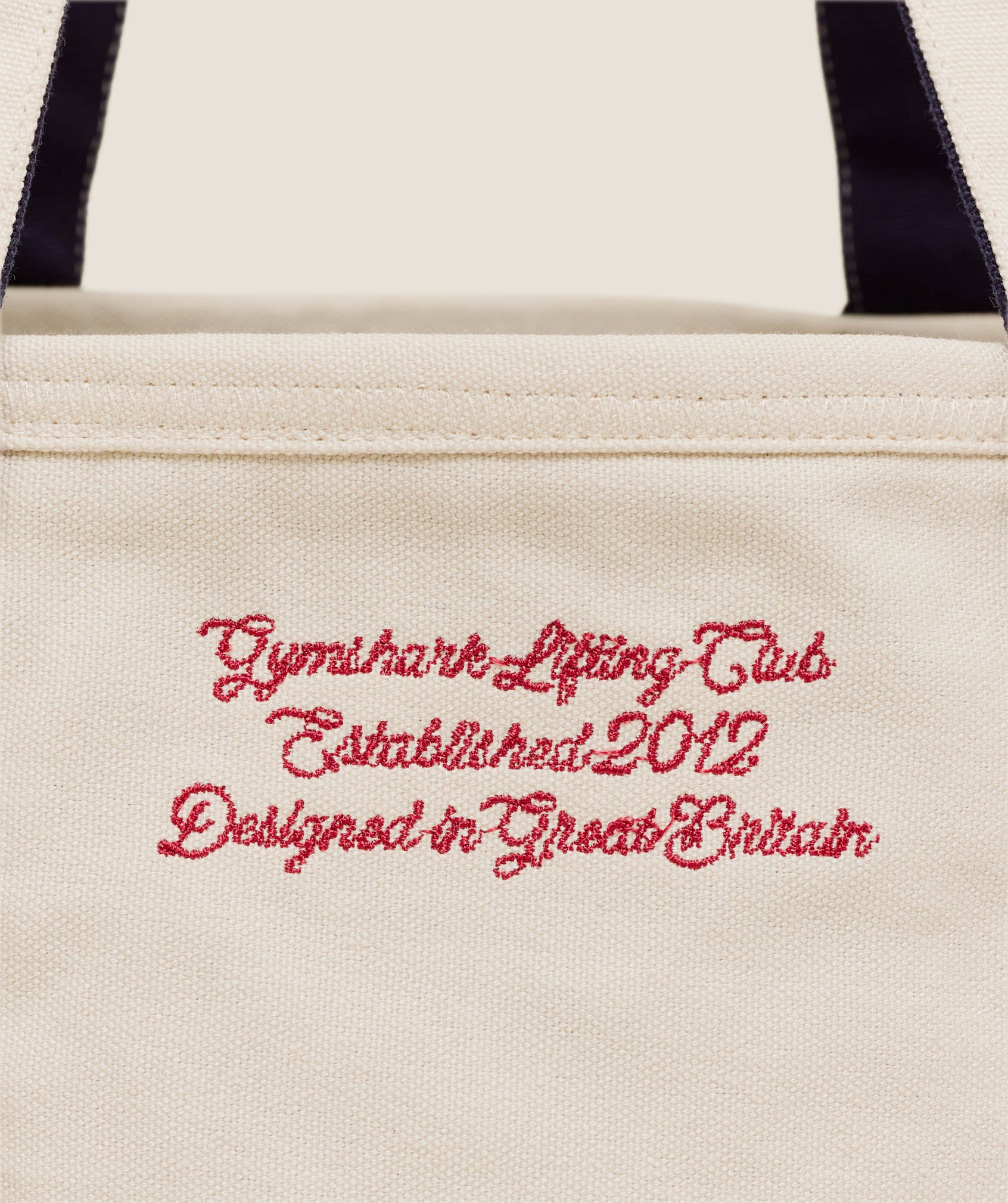 Gymshark Collegiate Mini Tote Bag - Heavy Blue/Oat White/Athletic Burgundy - Image 5