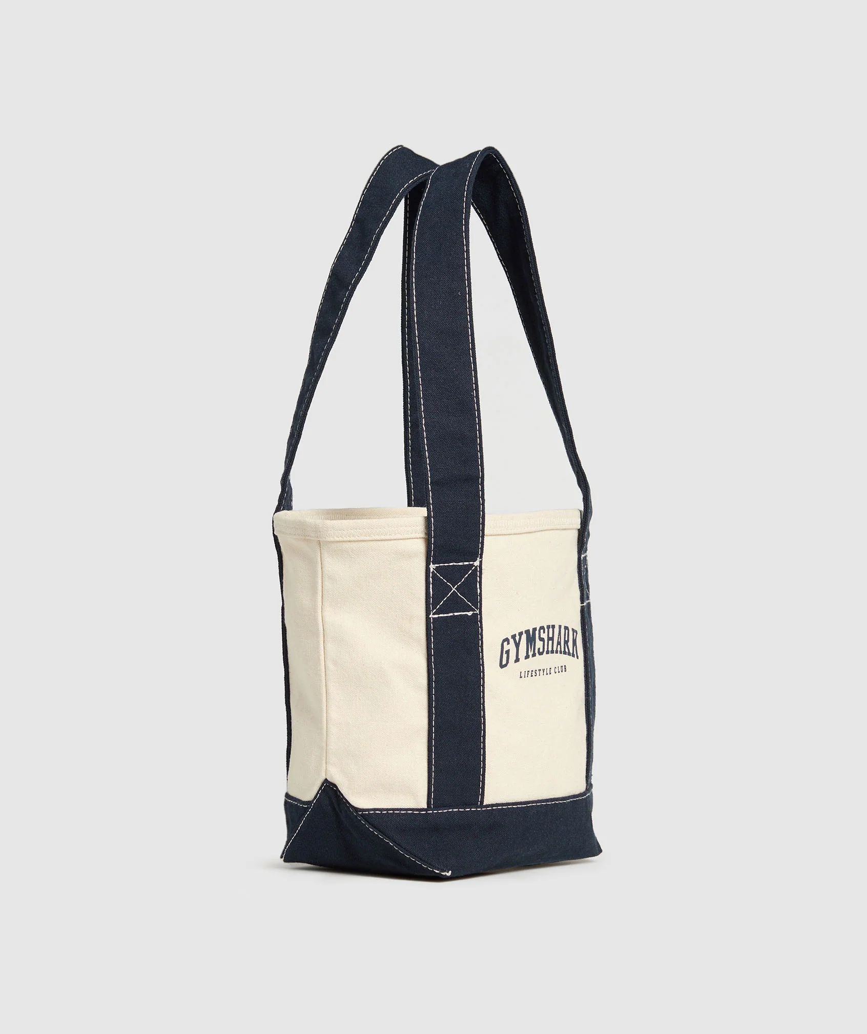 Gymshark Collegiate Mini Tote - Oat White/Heavy Blue - Image 2