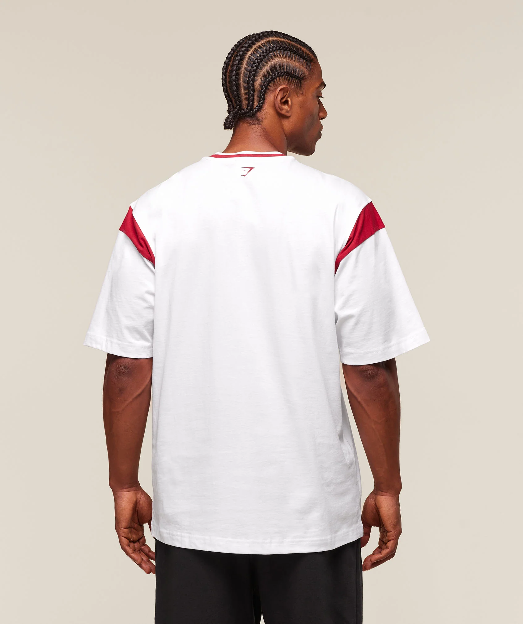 Gymshark GSLC Oversized T-Shirt - White/Conditioning Red - Image 2