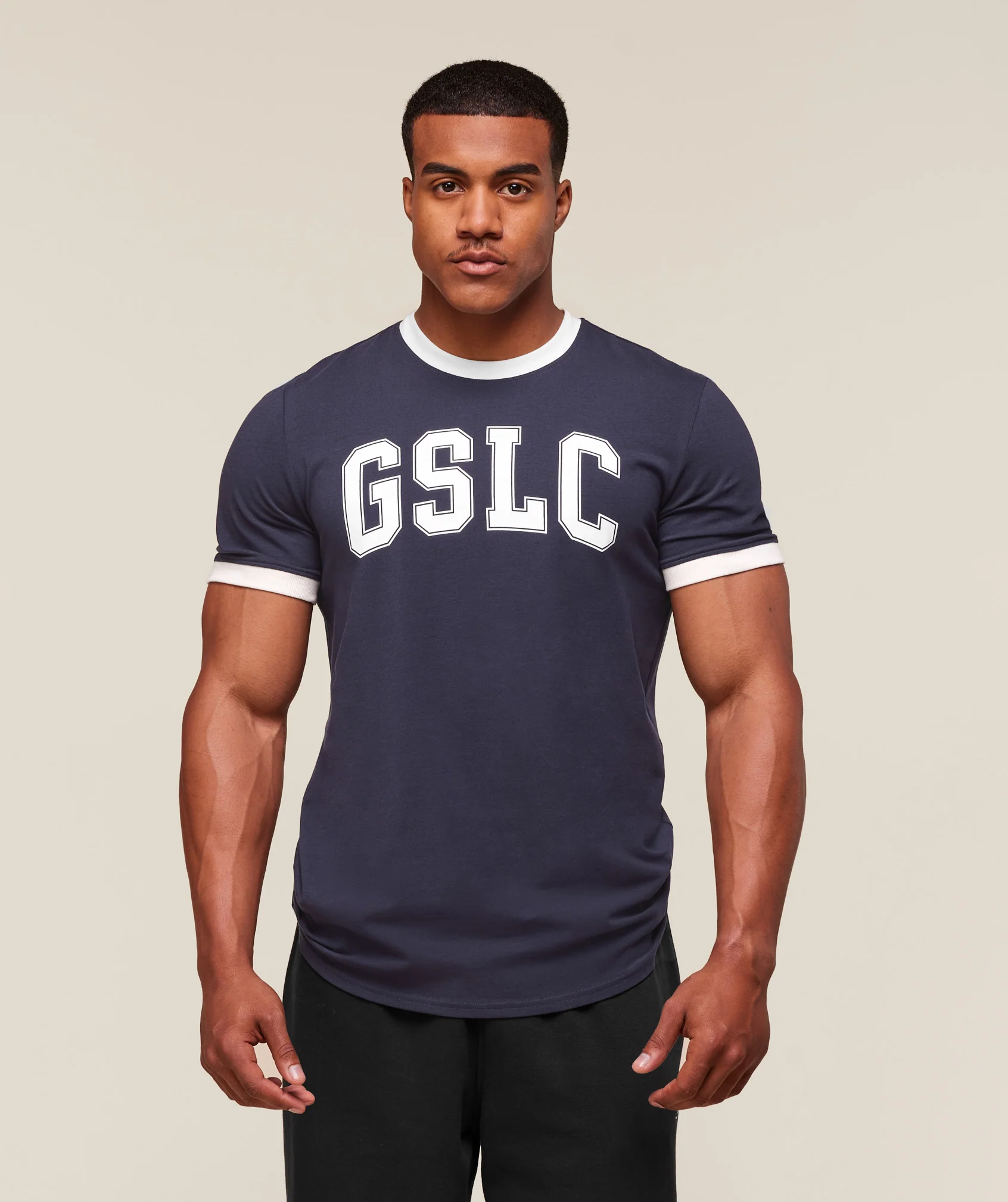 Gymshark GSLC Ringer T-Shirt - Heavy Blue