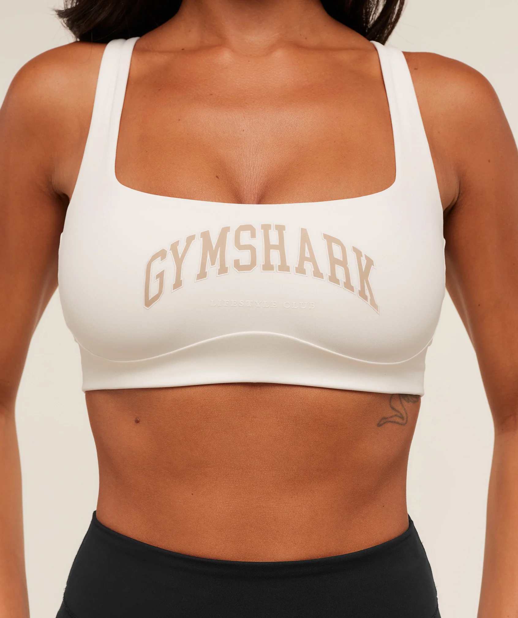 Gymshark Collegiate Sports Bra - Soft White - Image 6