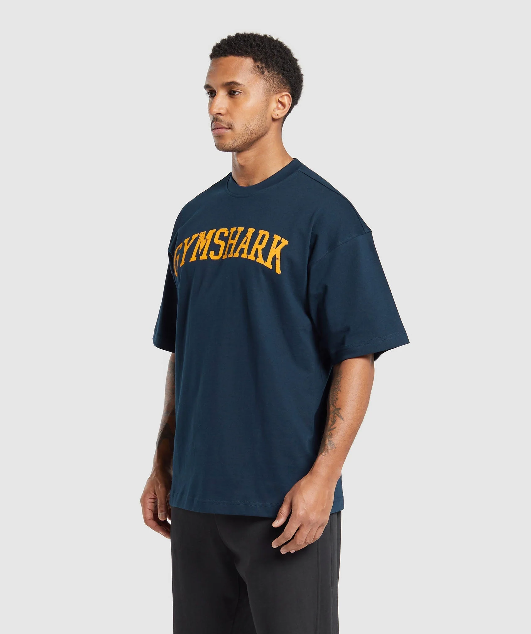 Gymshark Collegiate T-Shirt - Navy - Image 3