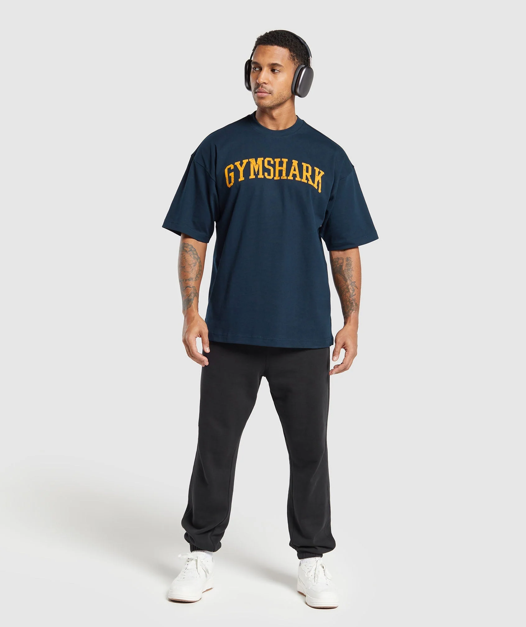 Gymshark Collegiate T-Shirt - Navy - Image 4