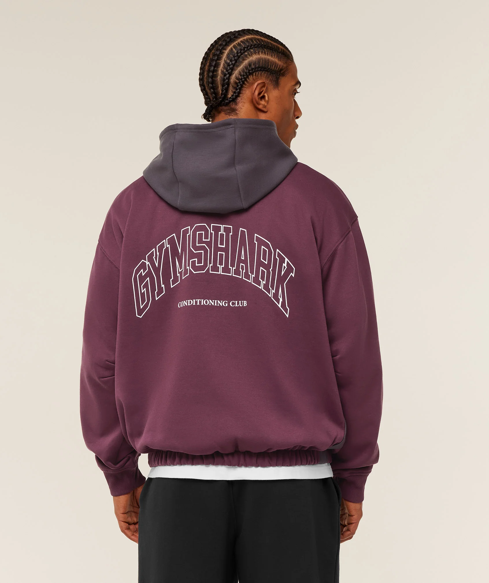 Gymshark Collegiate Tech Hoodie - GS Impact Burgundy - Image 2
