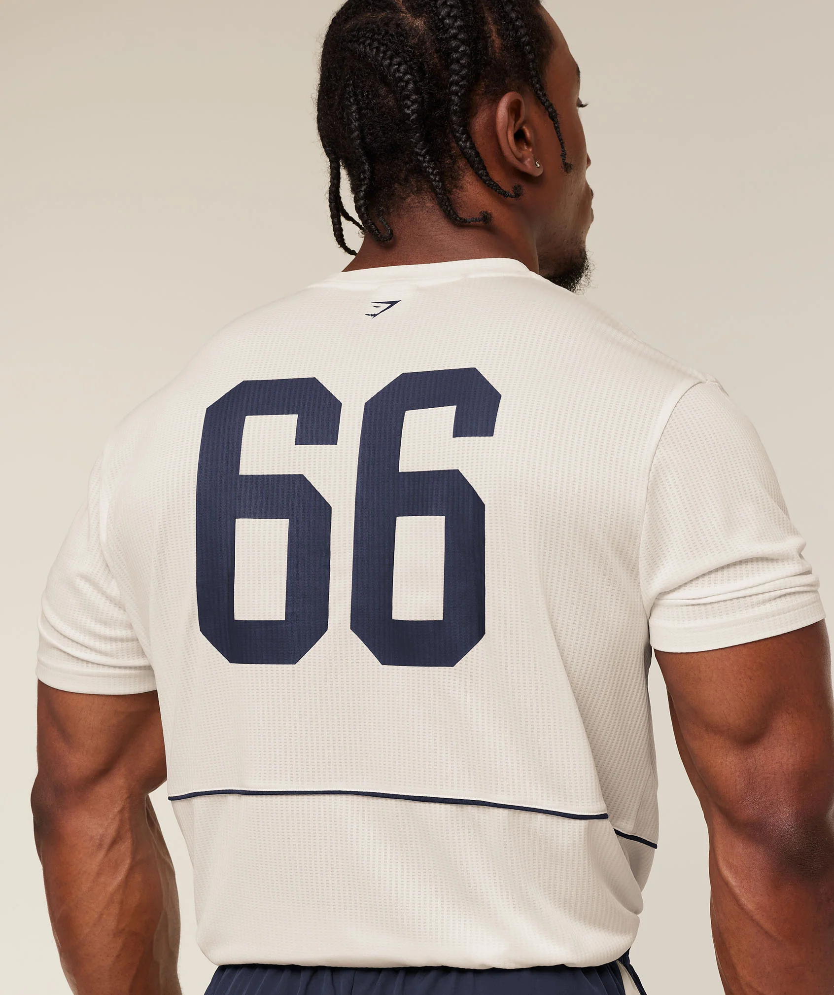 Gymshark Collegiate Tech T-Shirt - Soft White - Image 6