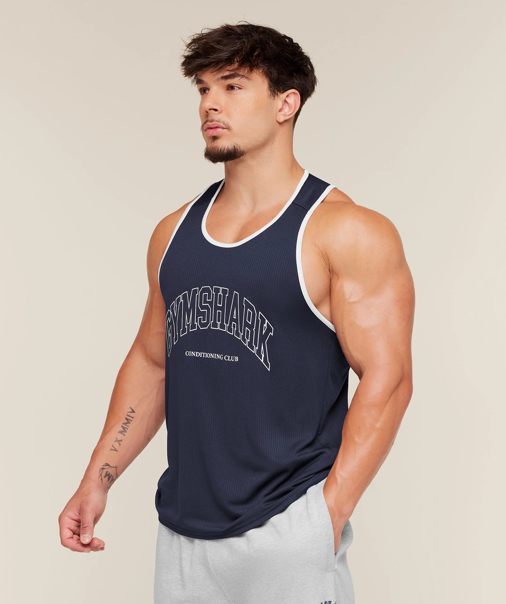 Gymshark Collegiate Tech Tank - Heavy Blue - Image 3