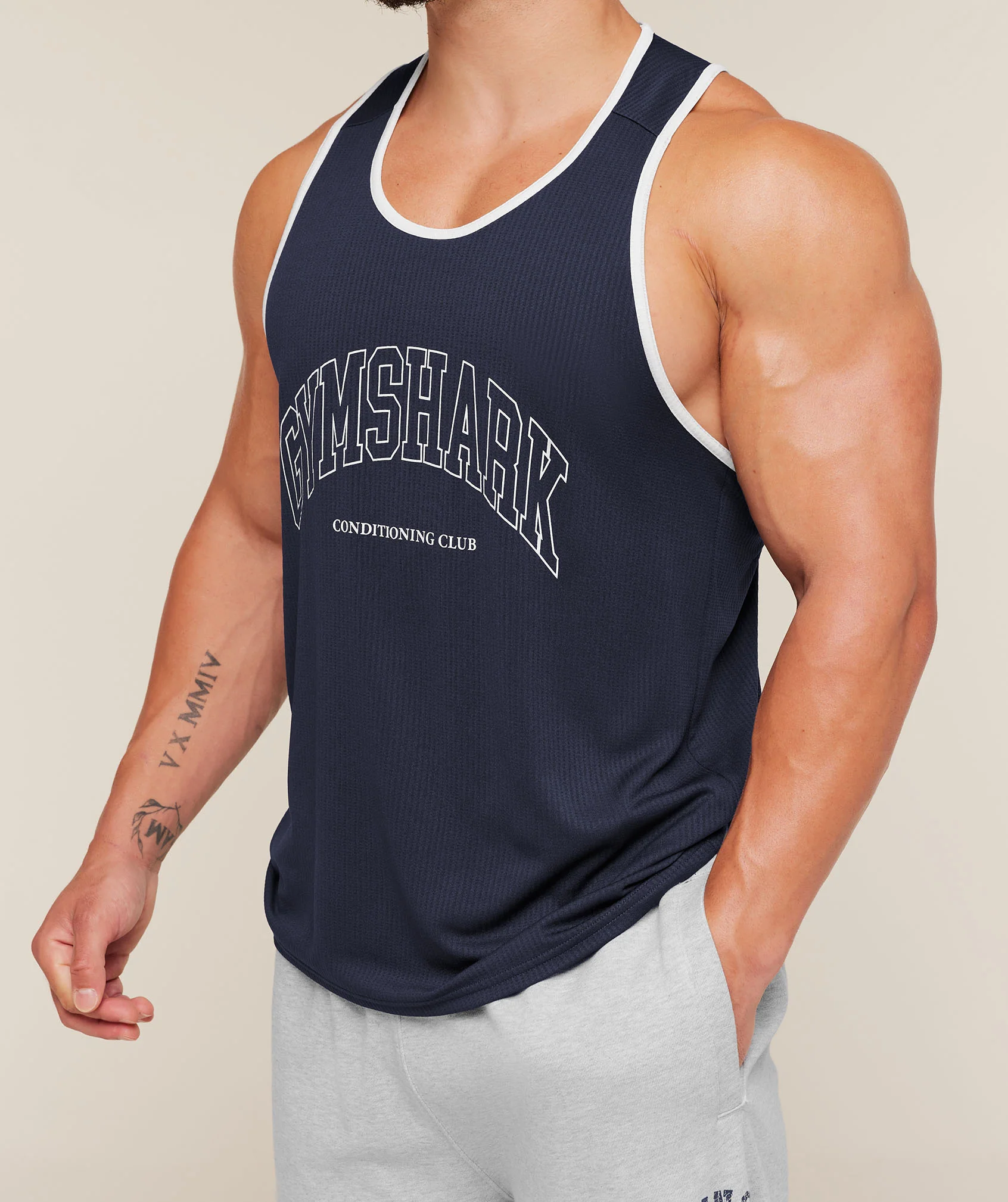 Gymshark Collegiate Tech Tank - Heavy Blue - Image 6