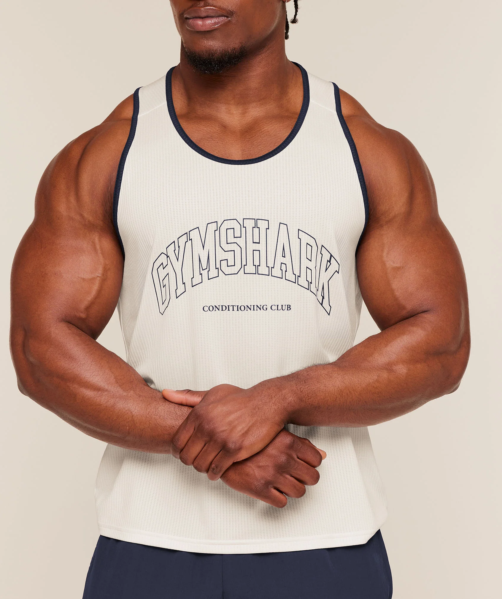 Gymshark Collegiate Tech Tank - Soft White - Image 6