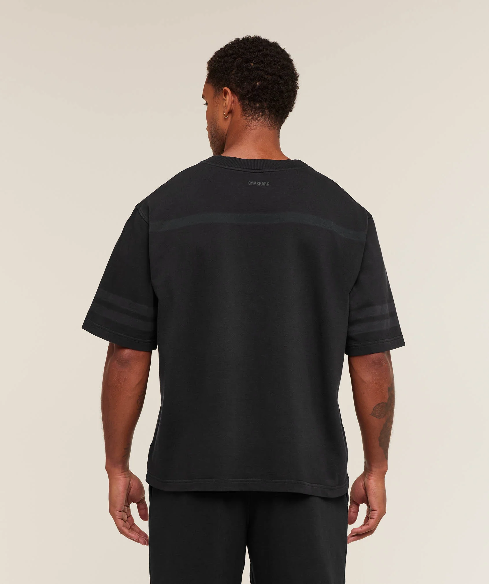 Gymshark Collegiate Washed Jersey T-Shirt - Black - Image 3