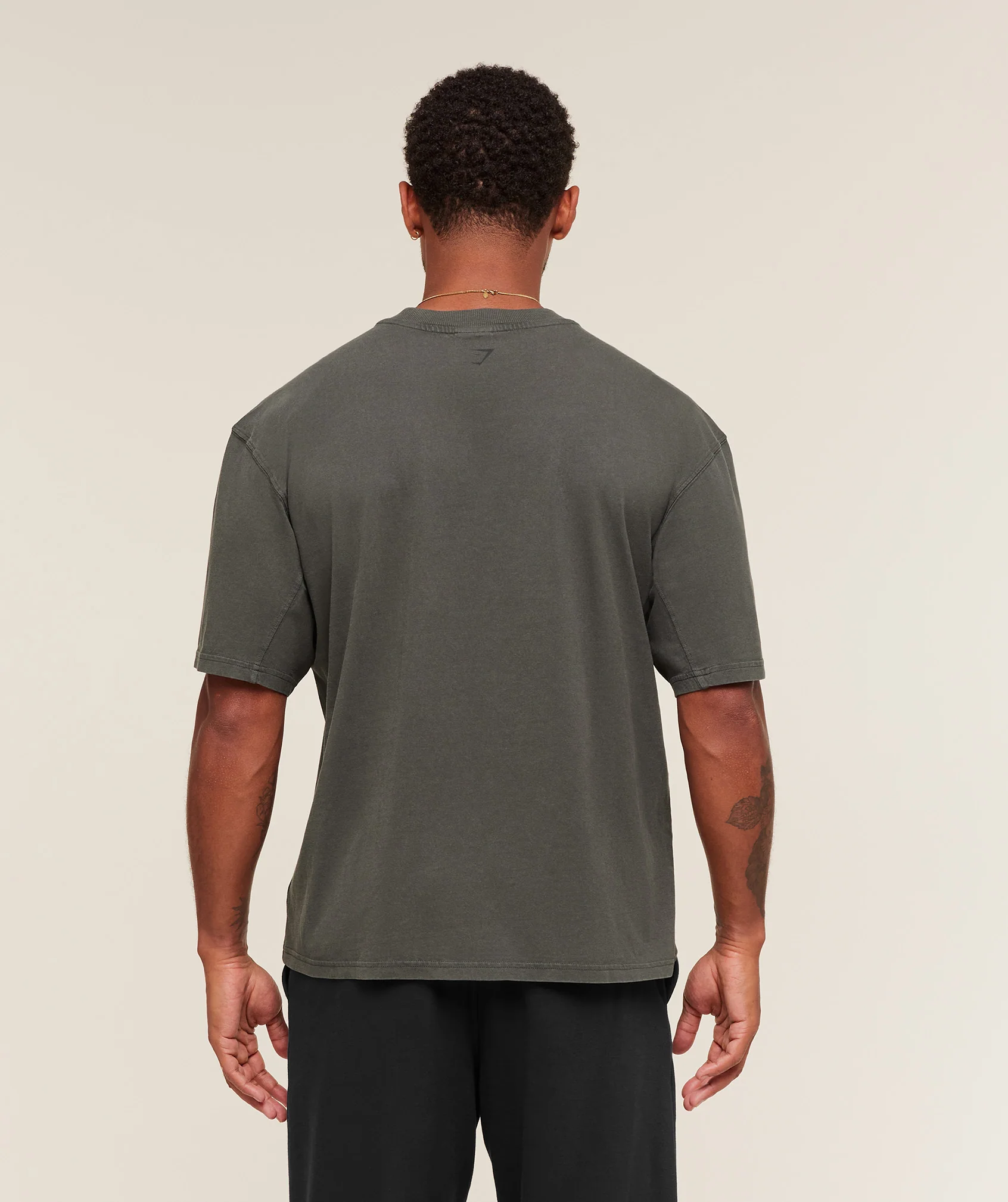 Gymshark Collegiate Washed T-Shirt - Asphalt Grey - Image 4