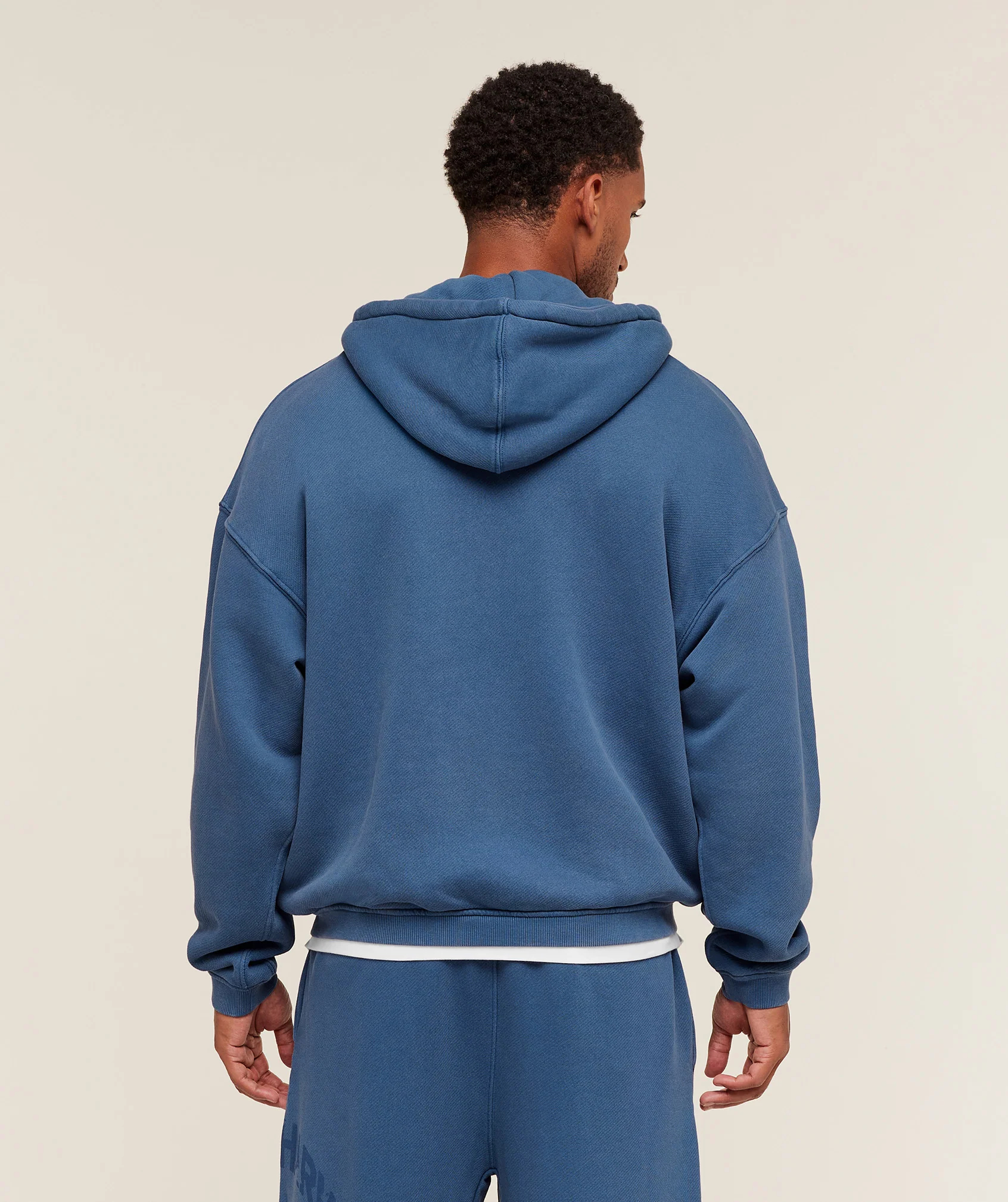 Gymshark Collegiate Washed Zip Up Hoodie - Compound Blue - Image 4